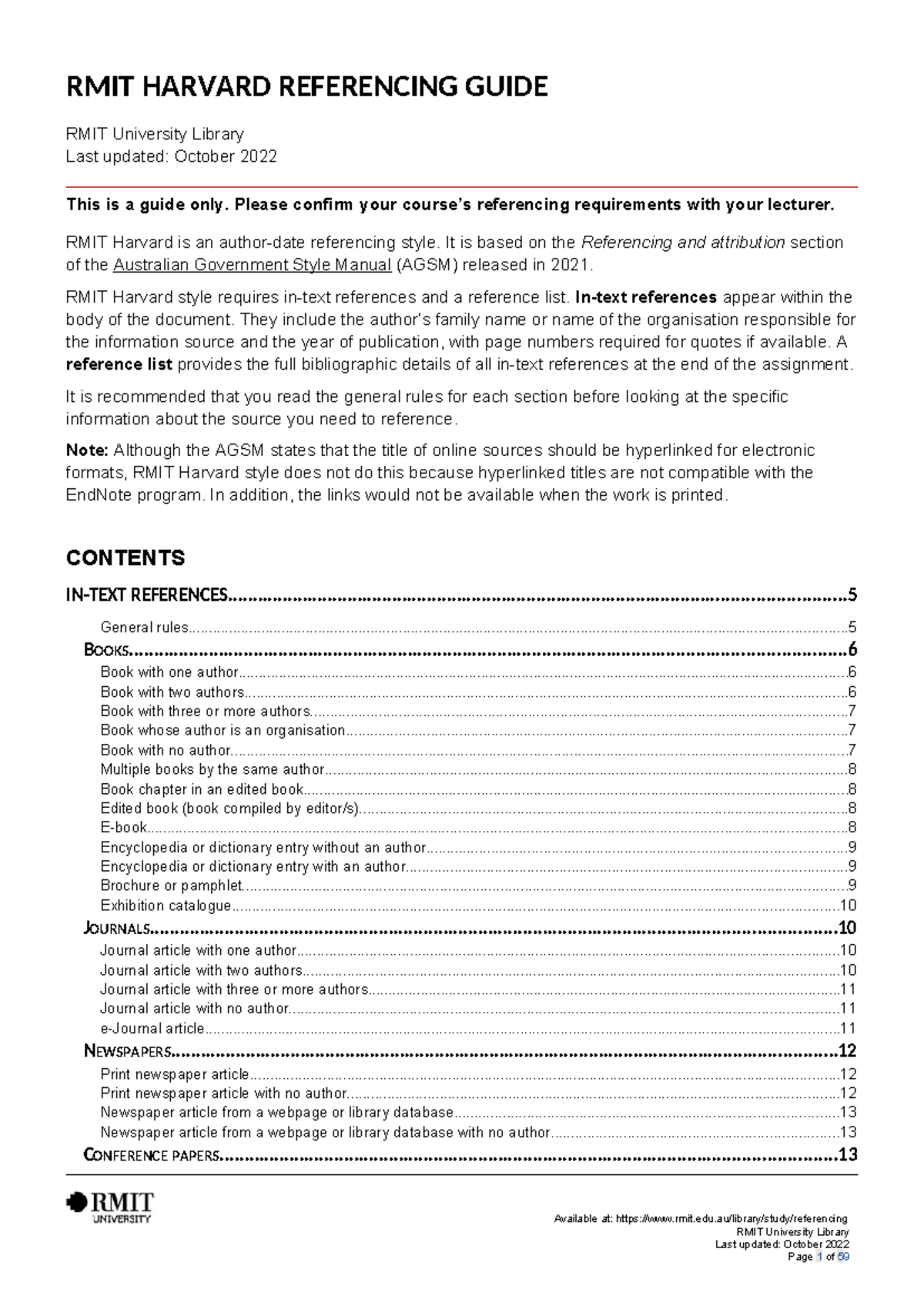 RMIT HARVARD REFERENCING GUIDE: Essential Tips and Examples - Studocu