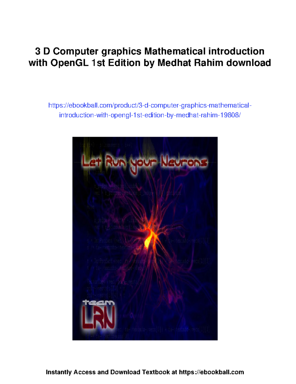 3D Computer Graphics: Mathematical Intro with OpenGL (1st Ed.) - Studocu