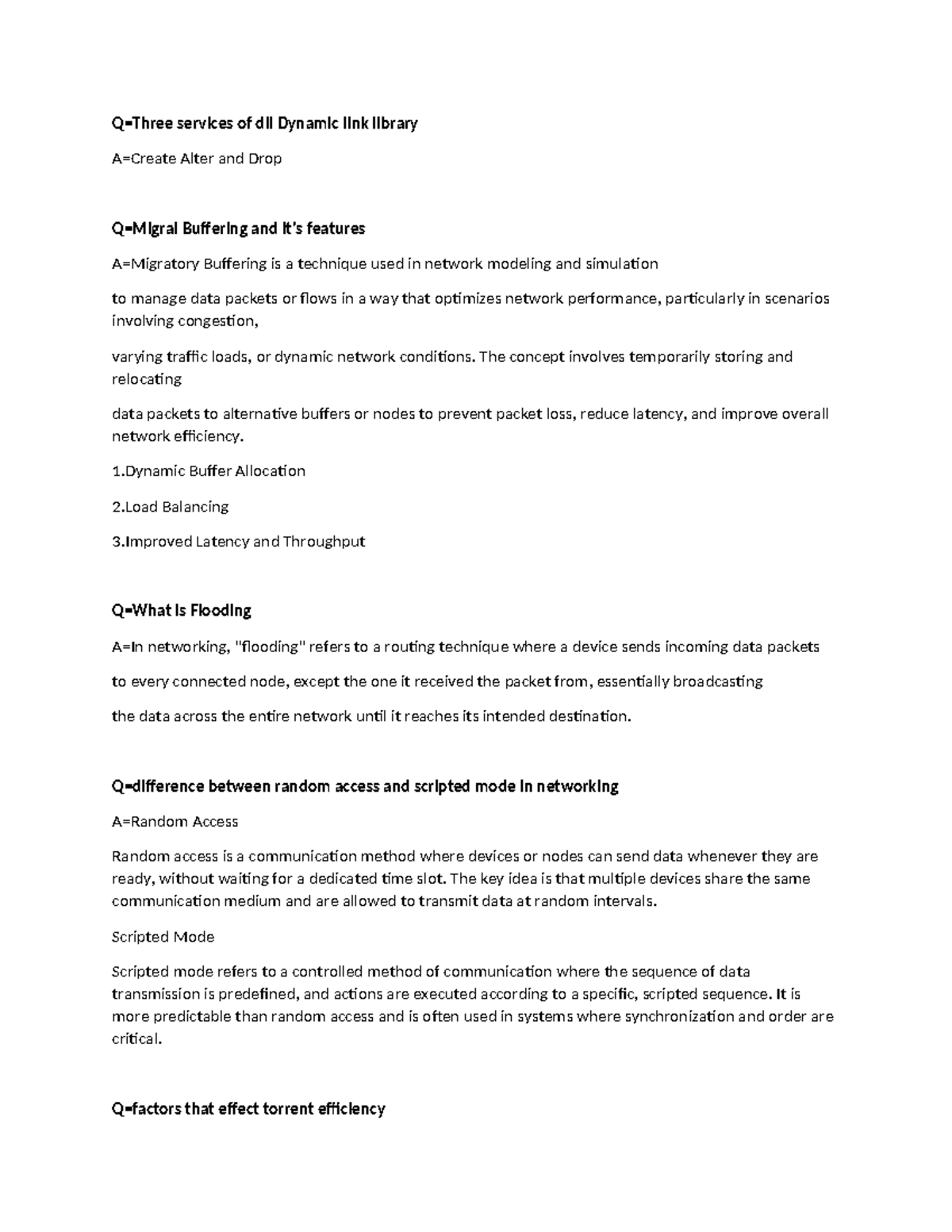 CS432 Question - Q=Three services of dll Dynamic link library A=Create ...
