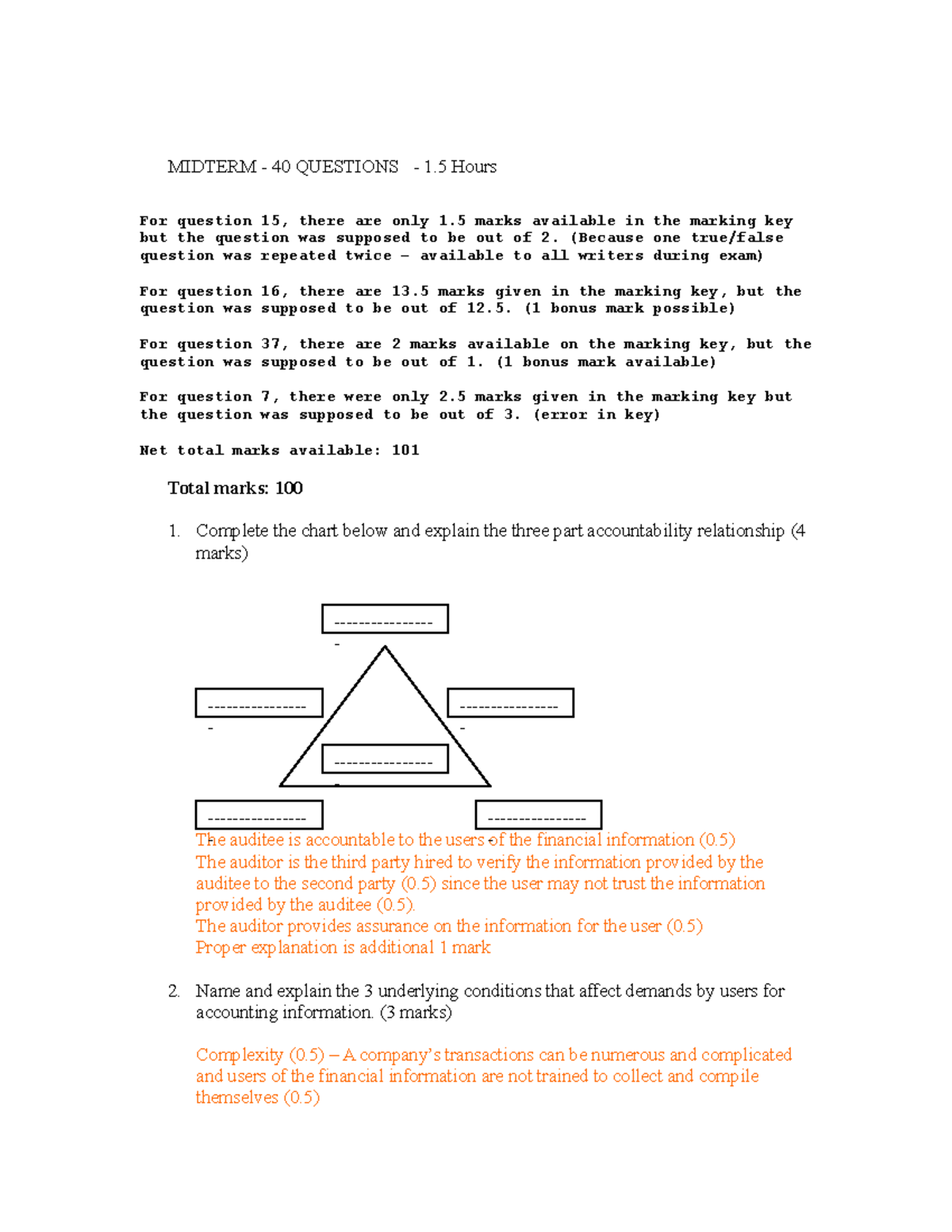 Midterm - Final with Solution-1 - MIDTERM - 40 QUESTIONS - 1 Hours For ...
