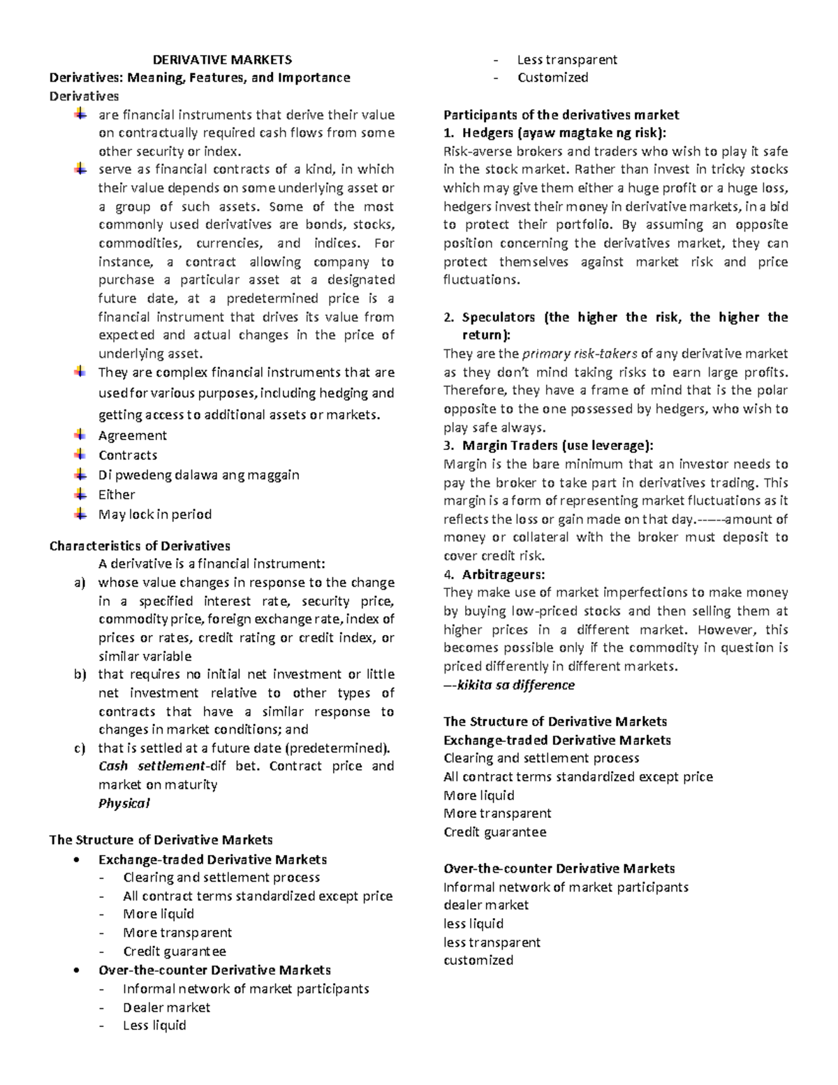 Derivative Markets Key Features Structures And Functions In Finance