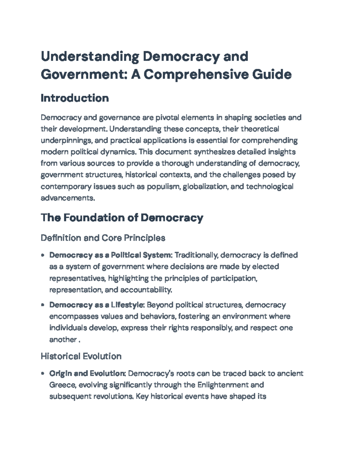 Comprehensive Guide to Democracy and Governance: Key Concepts ...