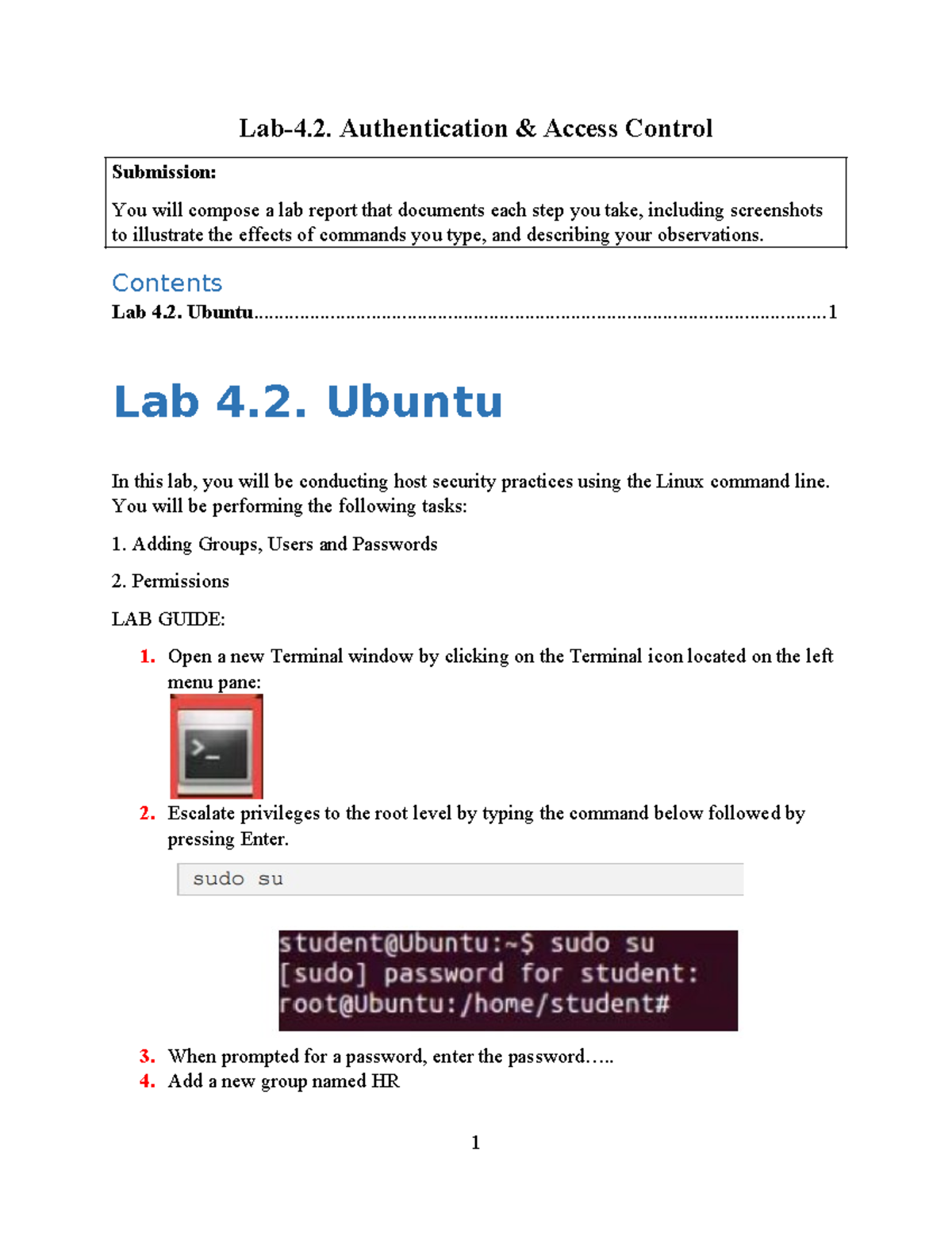 Lab 4.2: Authentication and Access Control Lab Report - Studocu