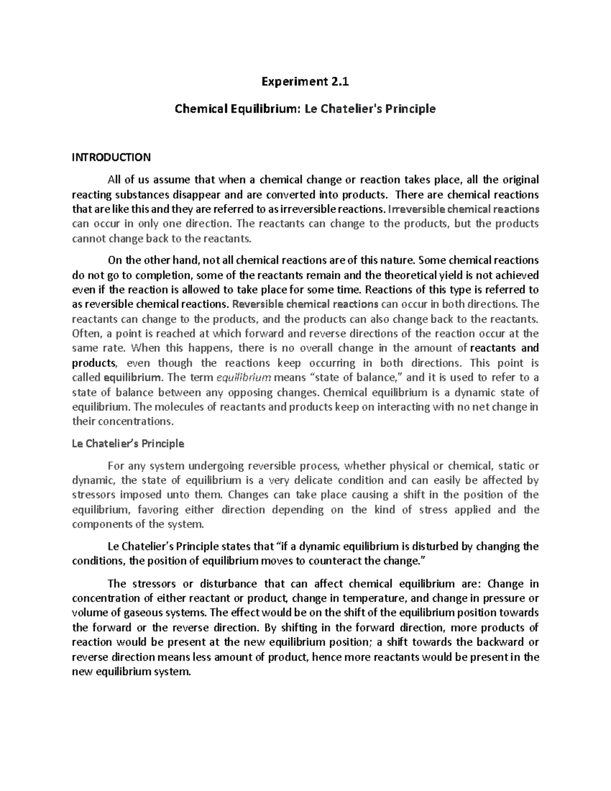 CH117 2L Lab Report Structure for Group Experiments - Studocu