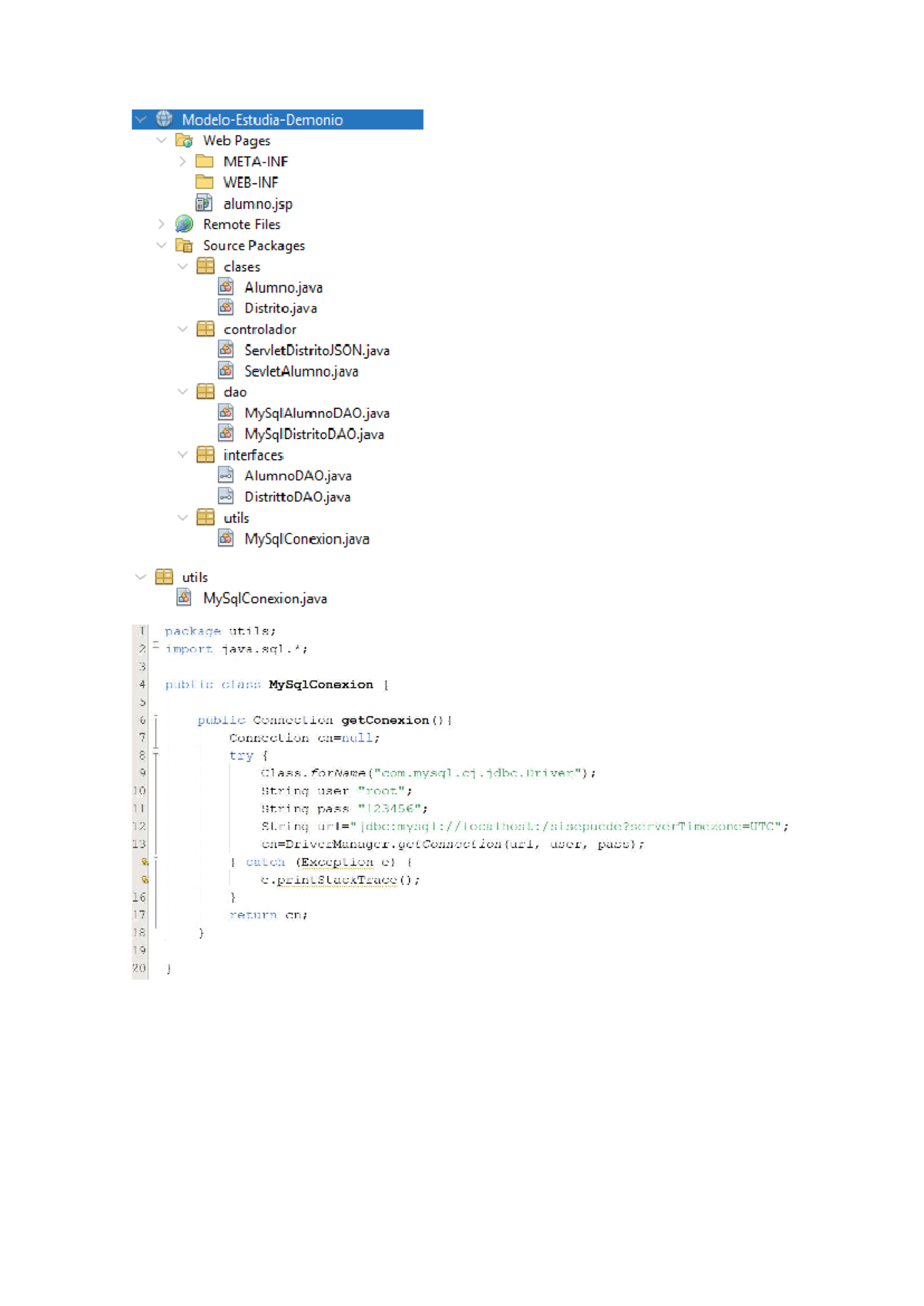C Web Pages: Java Classes and DAO Implementation for Examen - aaa - Studocu