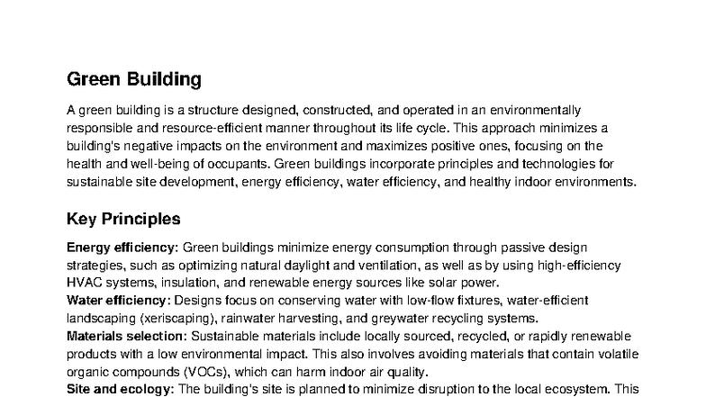Green Building Notes - TUHRT: Principles & Benefits of Sustainability ...