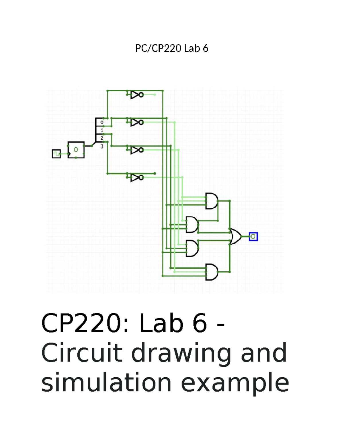 PC/CP220 Lab 6 circuit drawing and simulation examples - Studocu