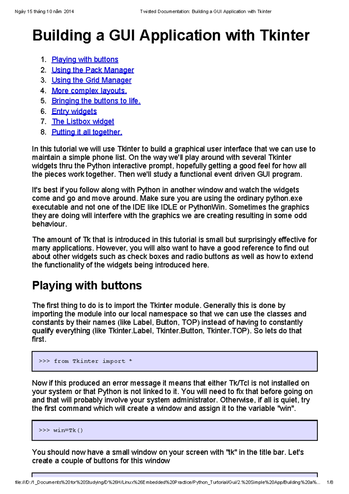 06. GUI Programming (Python): Checkboxes in Tkinter Overview - Studocu