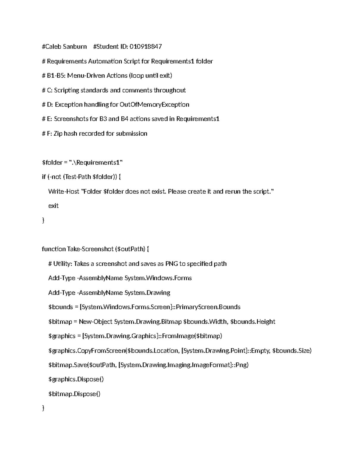 D411 Task 1 - Requirements Automation Script Overview - Studocu