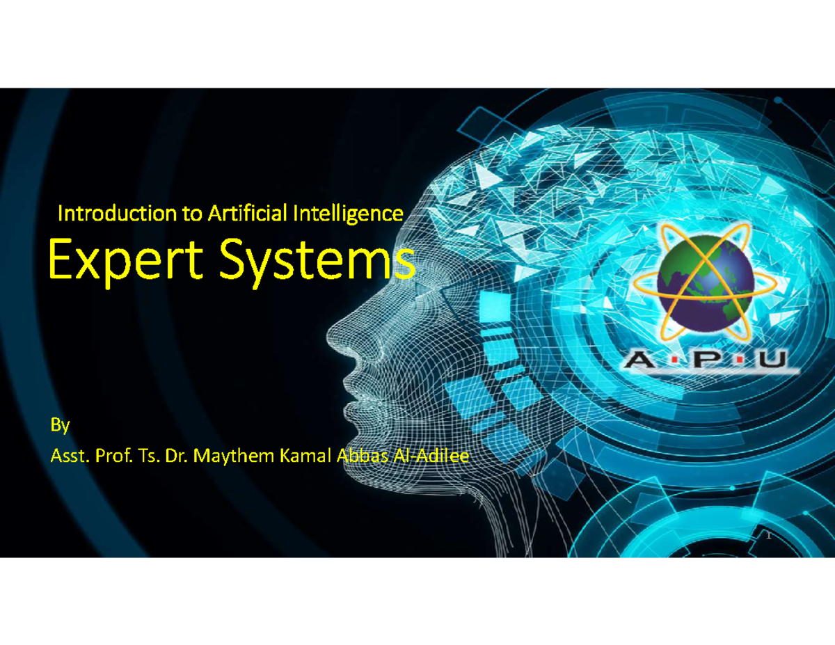 Introduction to AI Expert Systems - Lecture Notes (Course Code: ooiop ...