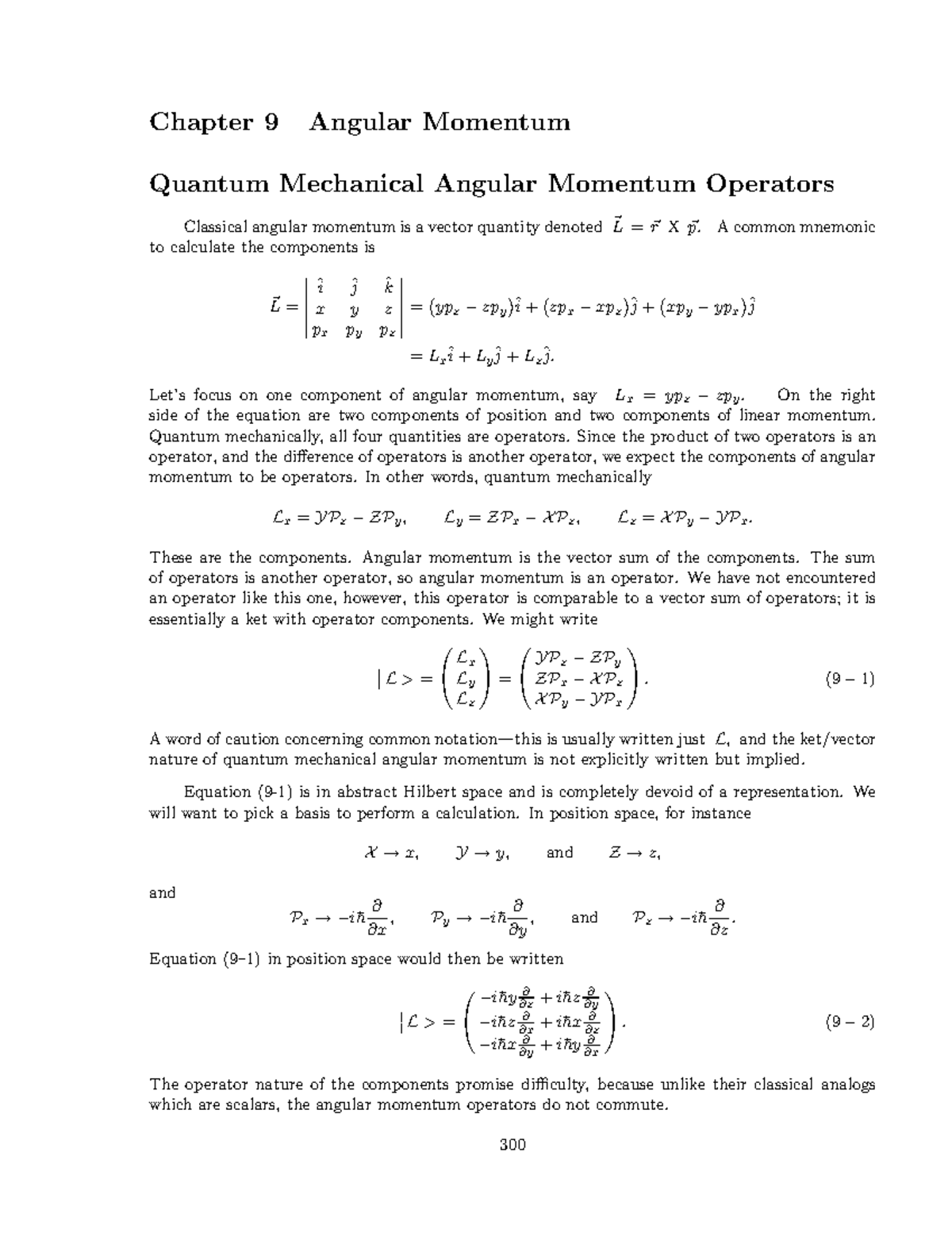 Quantum Mechanics: Chapter 9 - Angular Momentum Operators Analysis ...