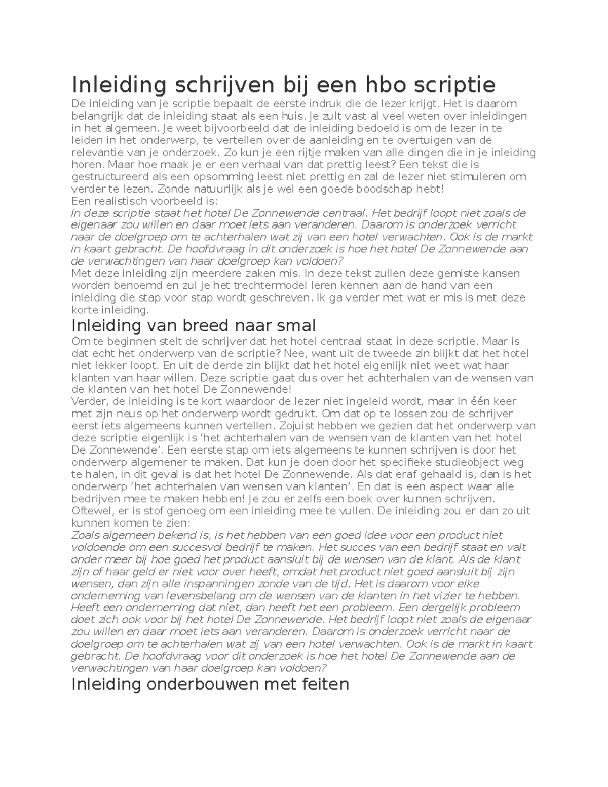 Inleiding bij een HBO Scriptie: Essentiële Tips en Voorbeelden ...