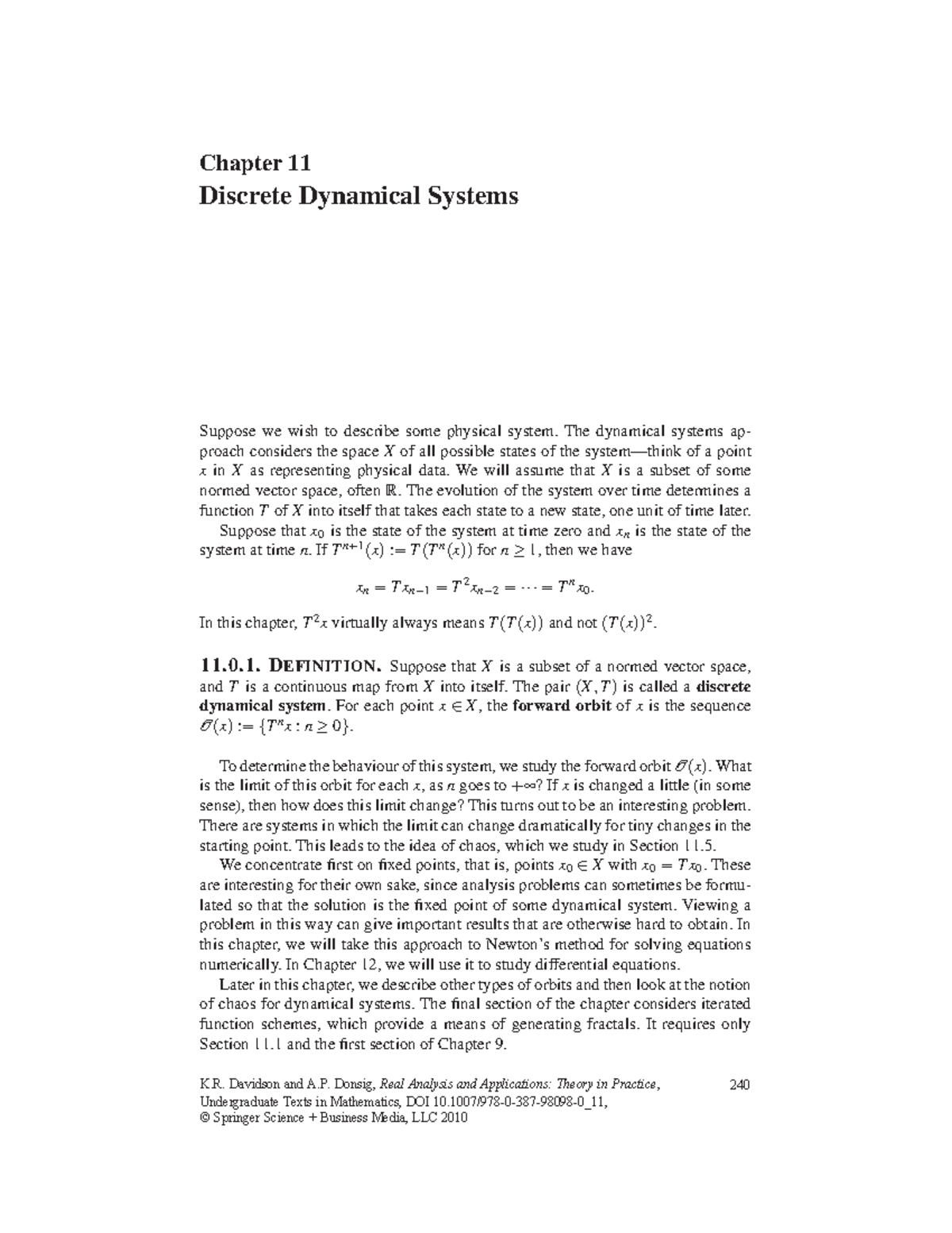 Ch11 - Discrete Dynamical Systems: Fixed Points & Chaos Analysis - Studocu
