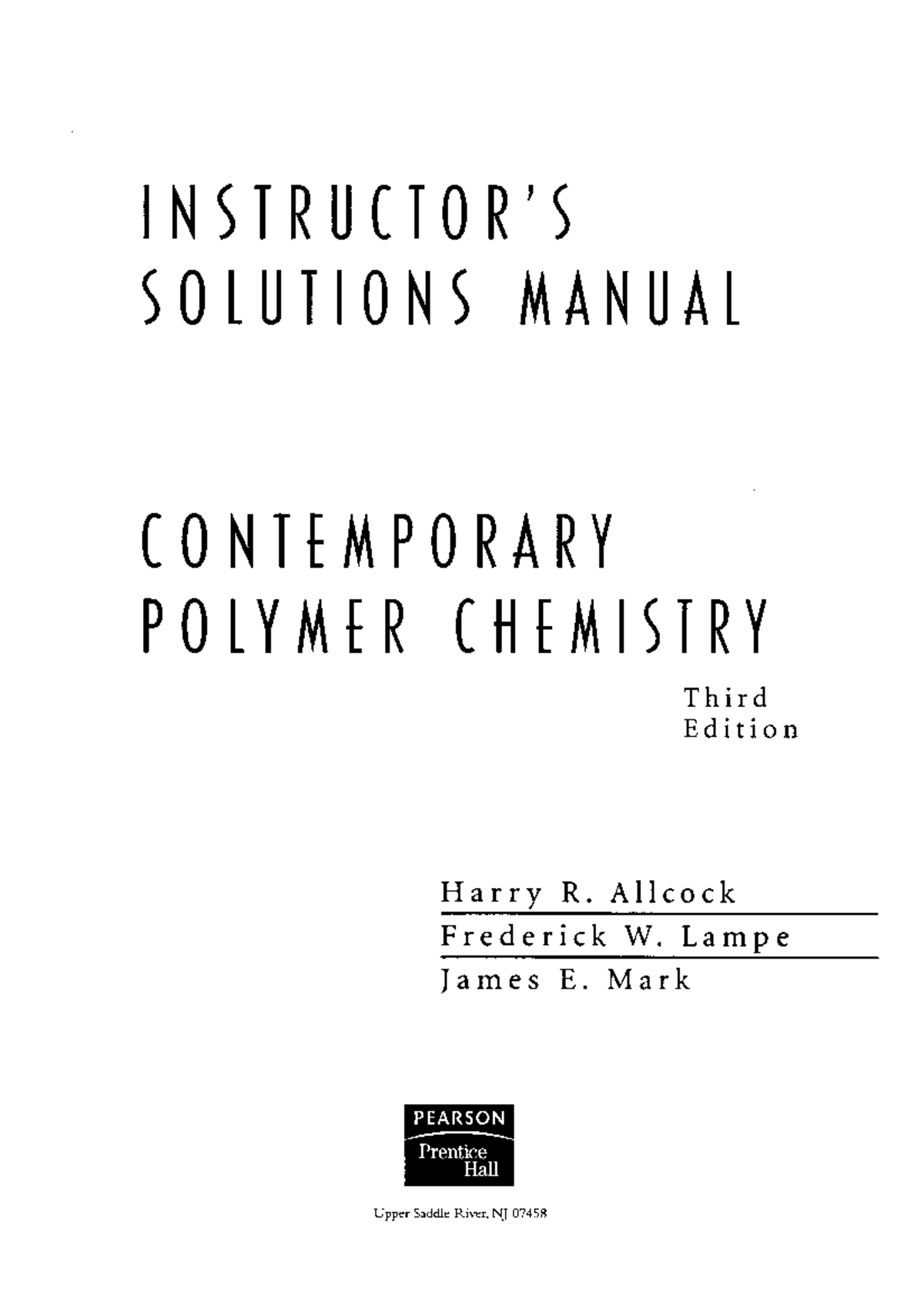 Introduction to Polymer Chemistry: Concepts and Applications - Studocu
