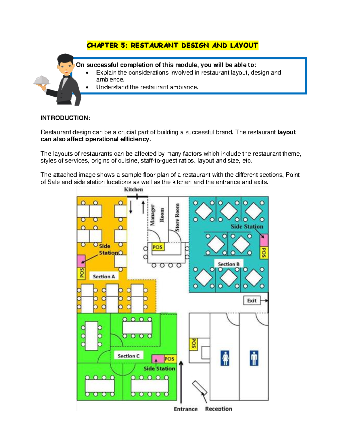 Chapter 5: Effective Restaurant Design & Layout - FBS2 Guide - Studocu