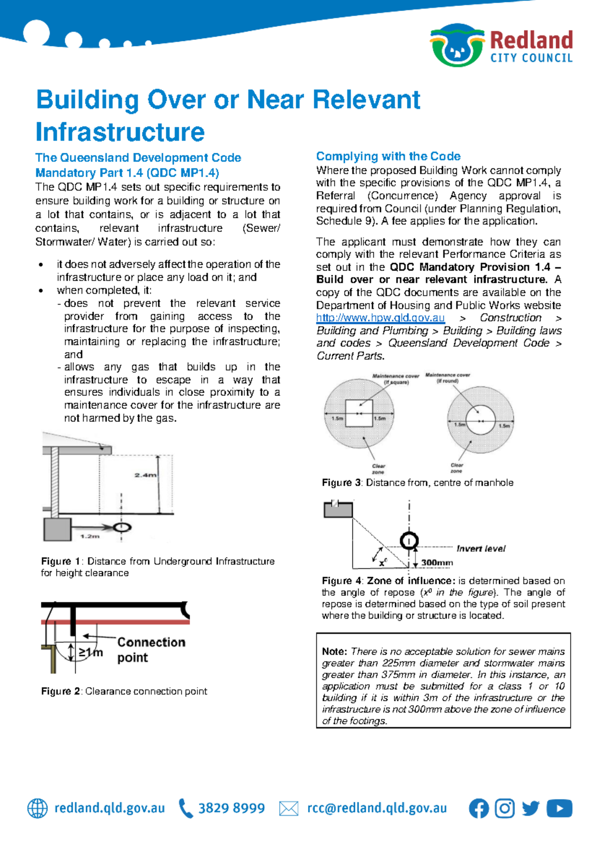 Redland City Council Fact Sheet: Building Near Infrastructure (QDC MP1 ...
