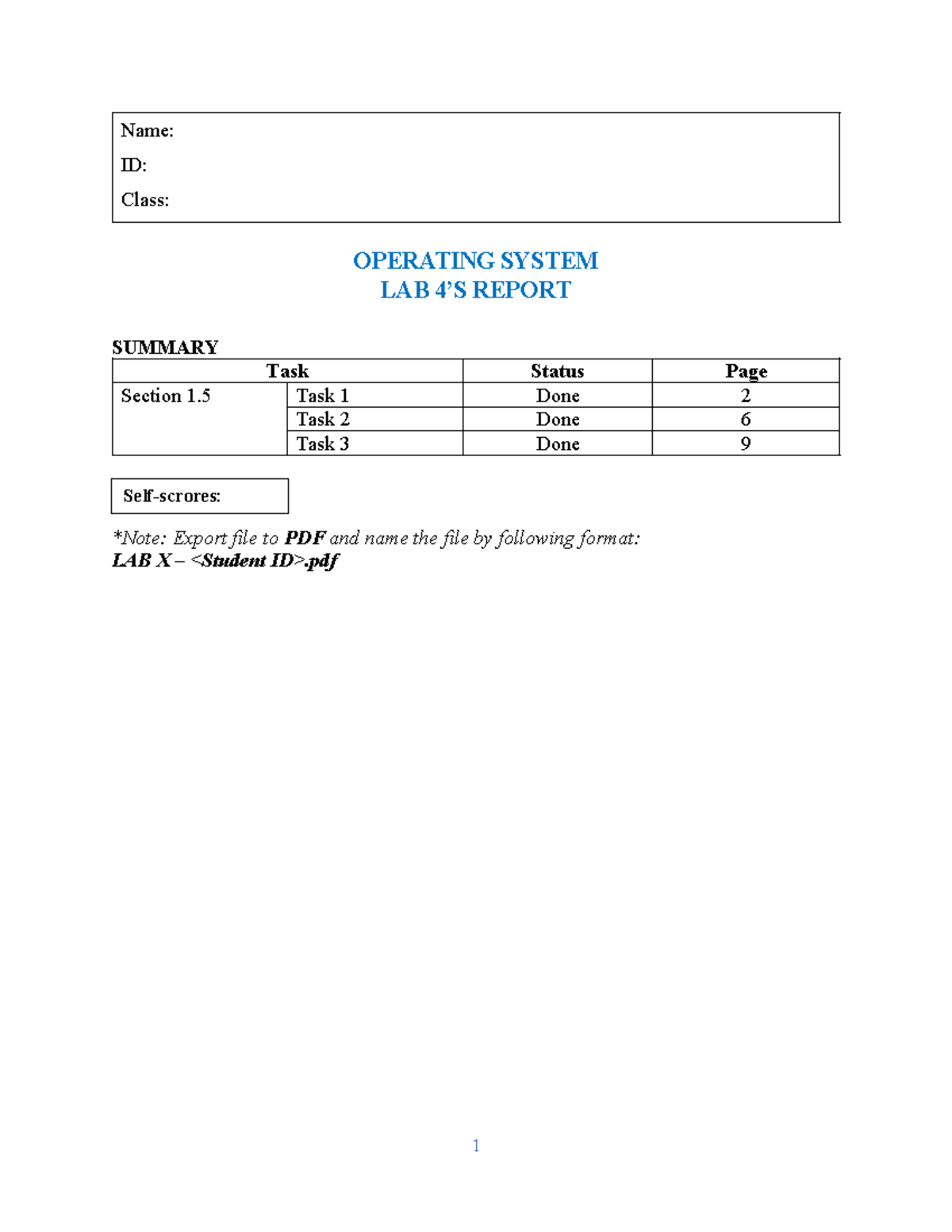 LAB4: Operating System Lab Report Summary and Task Analysis - Studocu