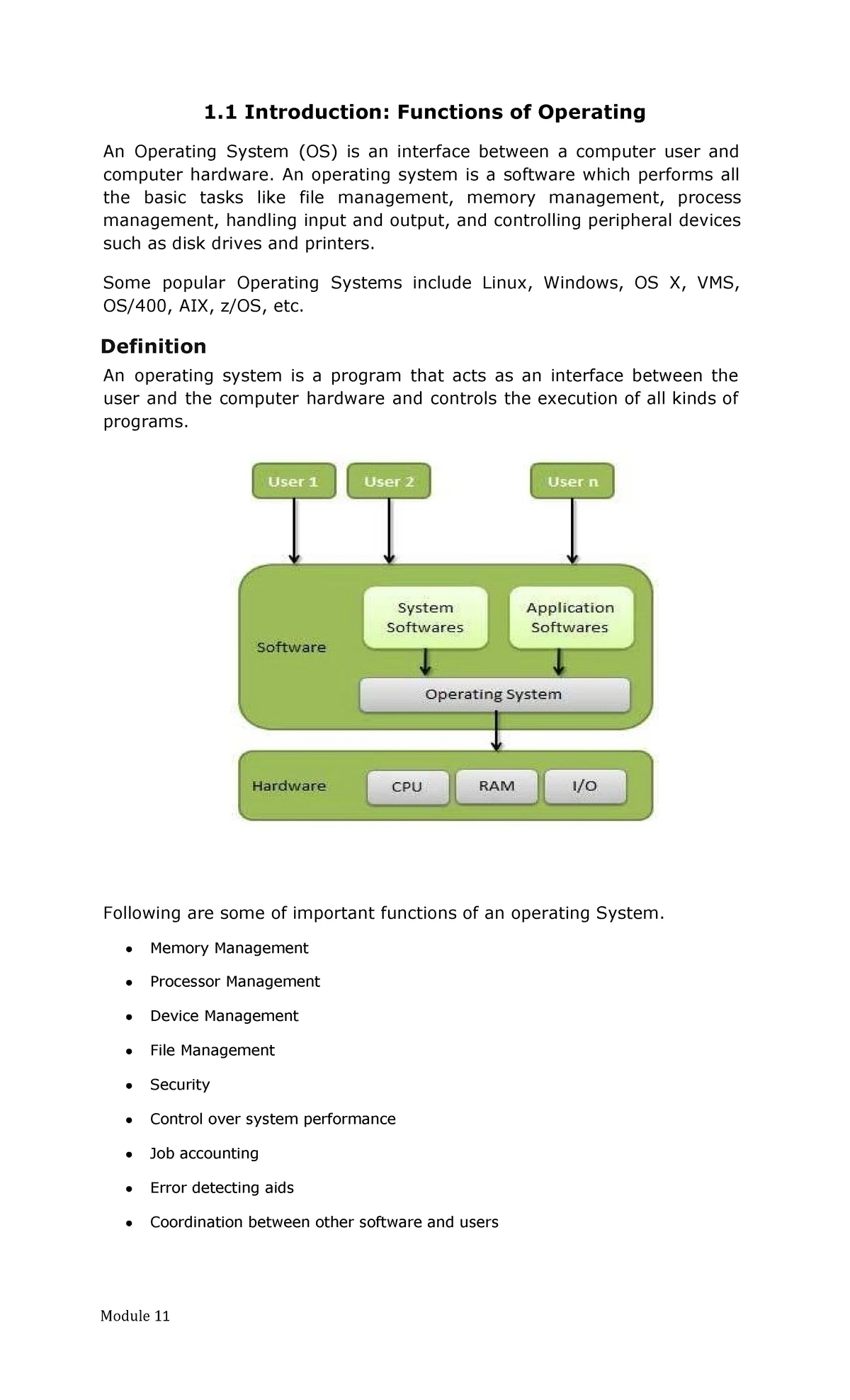 OS module 1 note - CST 206 OPERATING SYSTEMS REFERENCE • Abraham ...