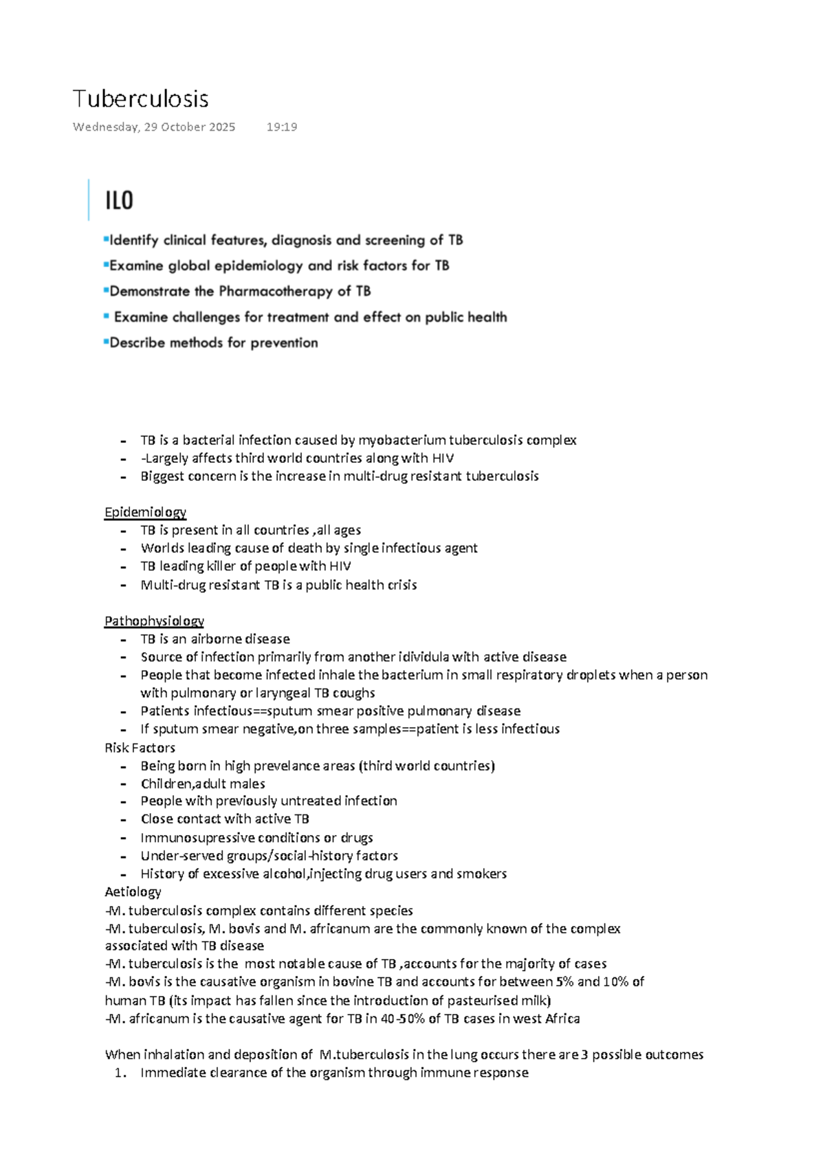 TB Notes: Understanding Tuberculosis, Its Epidemiology, and Treatment ...