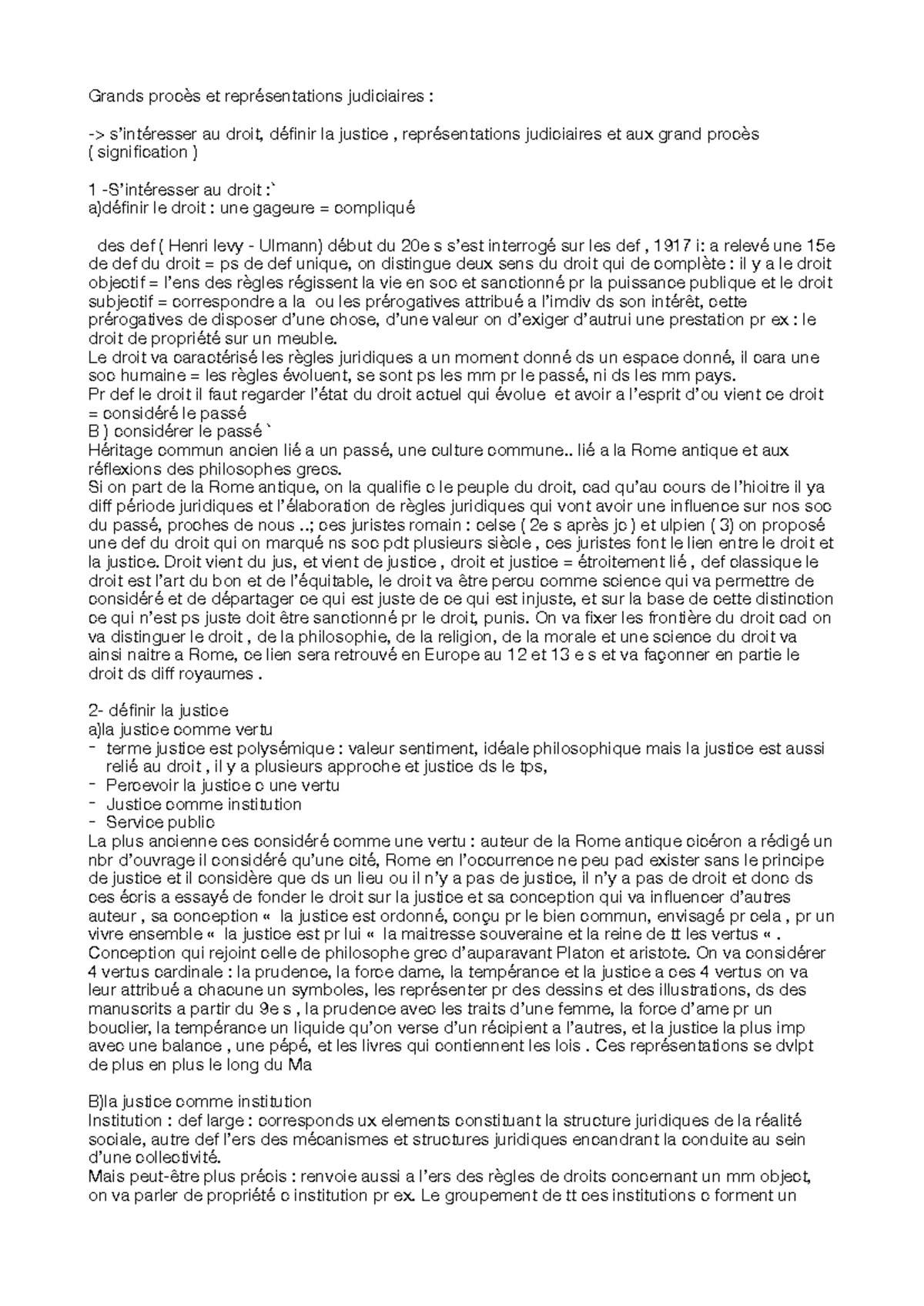 Grands Procès et Représentations Judiciaires : Droit et Justice (MAT ...