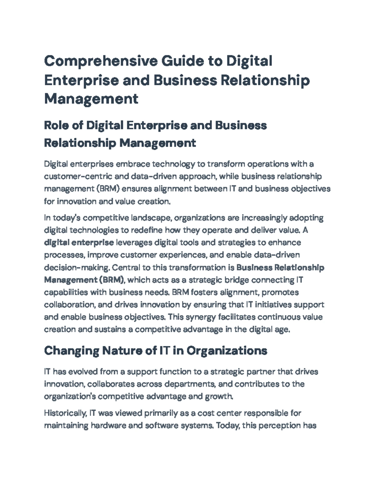 Comprehensive Guide to Digital Transformation & IT Leadership ...