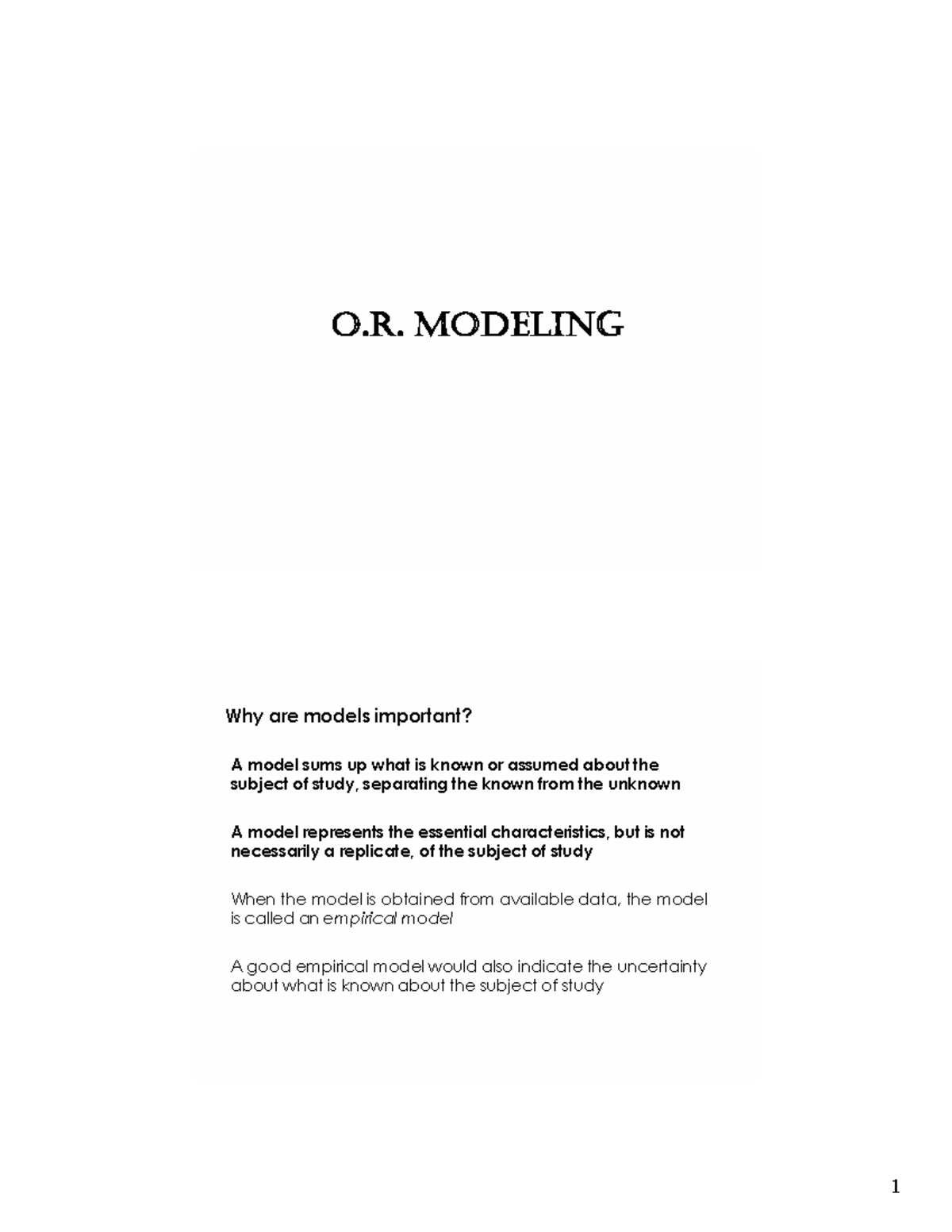 MA4849 23S1 N02 - O.R. Modeling Lecture Notes - Studocu