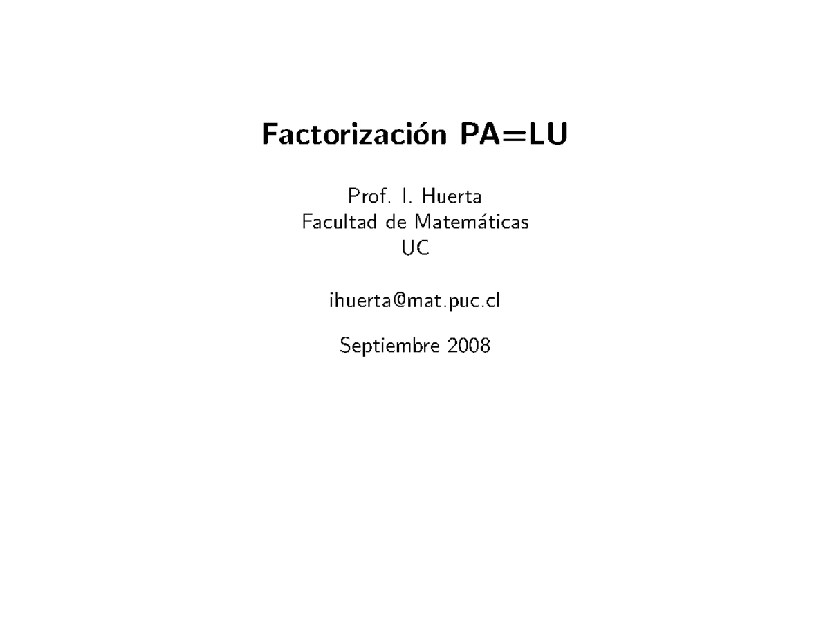 Exmat 1226 - Examen de Algebra Lineal - Primer Semestre 2020 - Studocu
