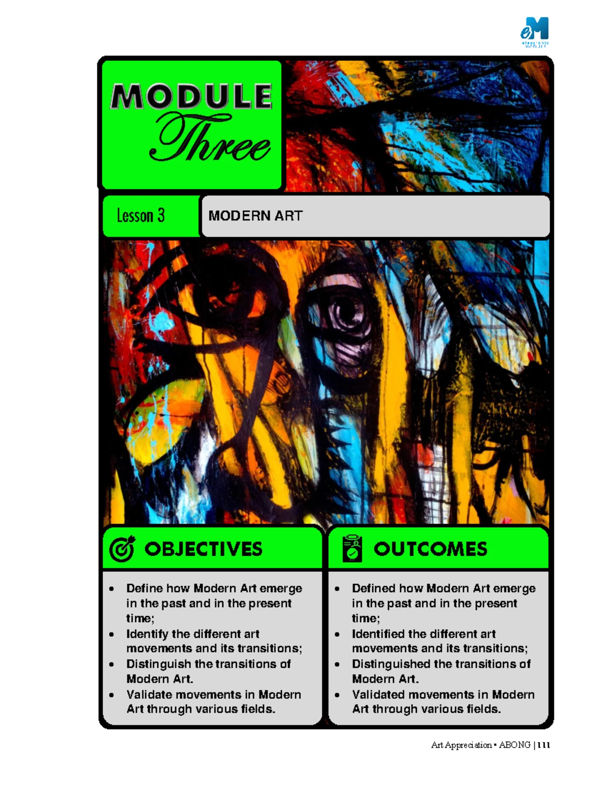 16. Module 3 Lesson 4 - Art Appreciation • ABONG | 119 CONTEMPORARY ART ...