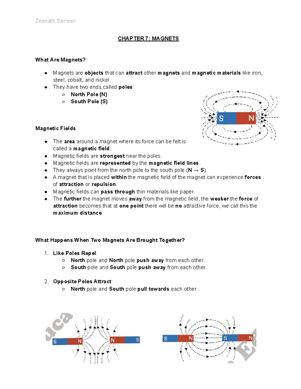 Chapter 7: Magnets - Understanding Magnetic Forces and Materials - Studocu