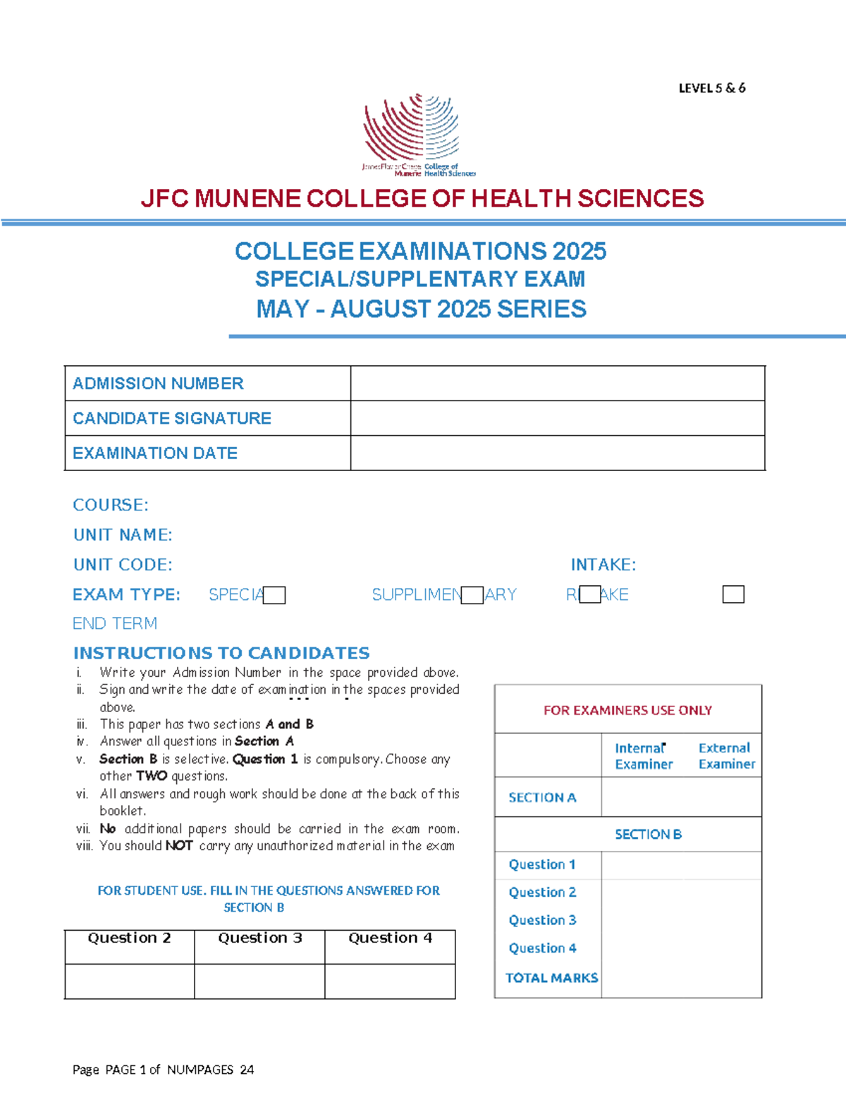 Legal Ethics 1: Special Exam Instructions & Questions - May 2025 - Studocu
