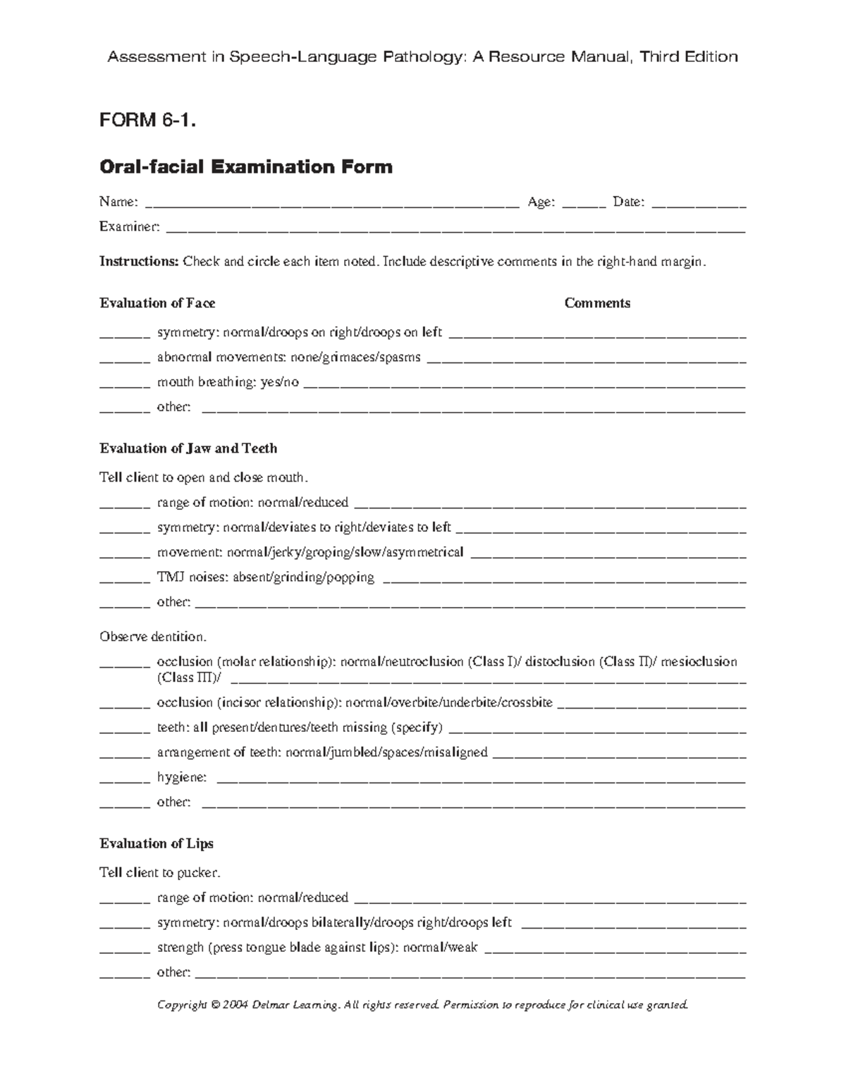 OPM Assessment in Pathology: FORM Examination Guide - Studocu