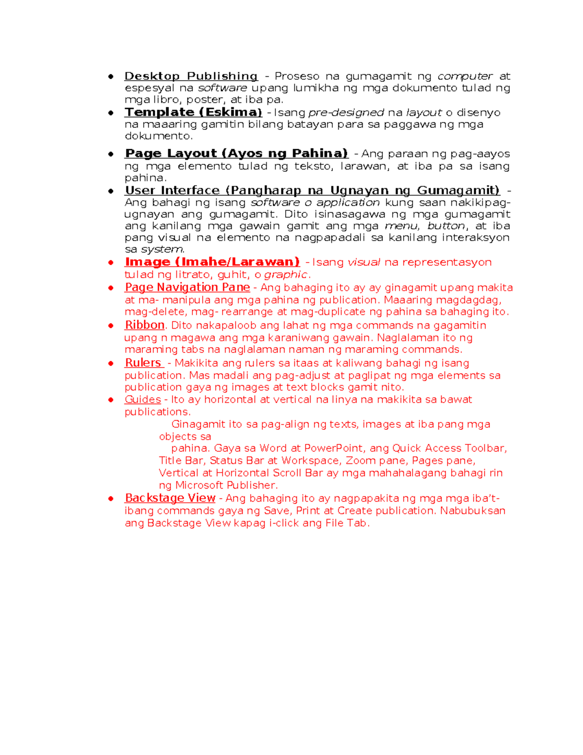 Desktop Publishing - Lesson Plan Overview and Key Elements - Studocu