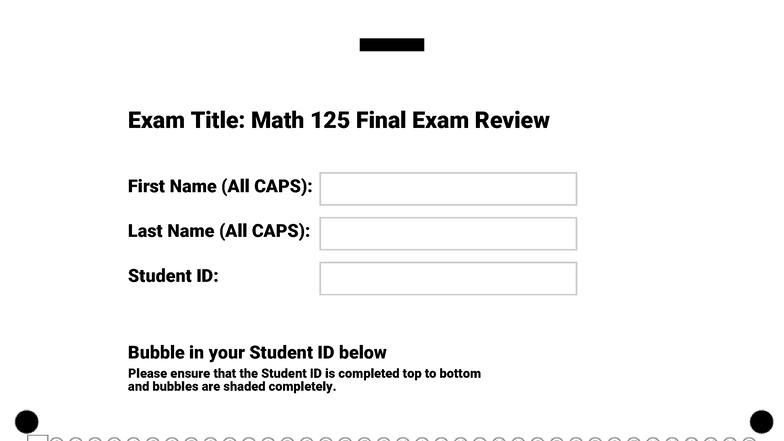 MATH 125 Final Exam Review Guide for December 2025 - Studocu