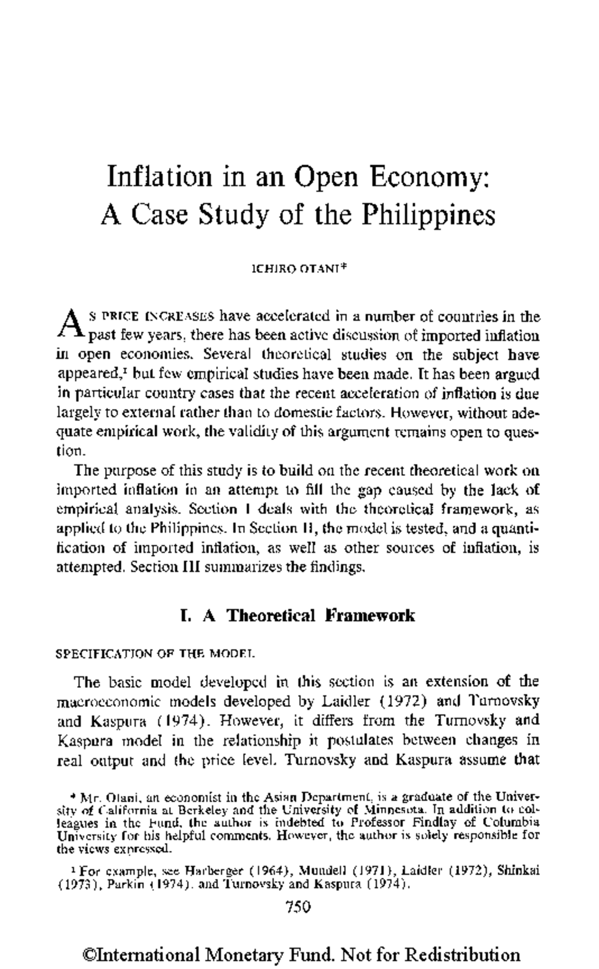 024 article A005 en - none - Inflation in an Open Economy: A Case Study ...