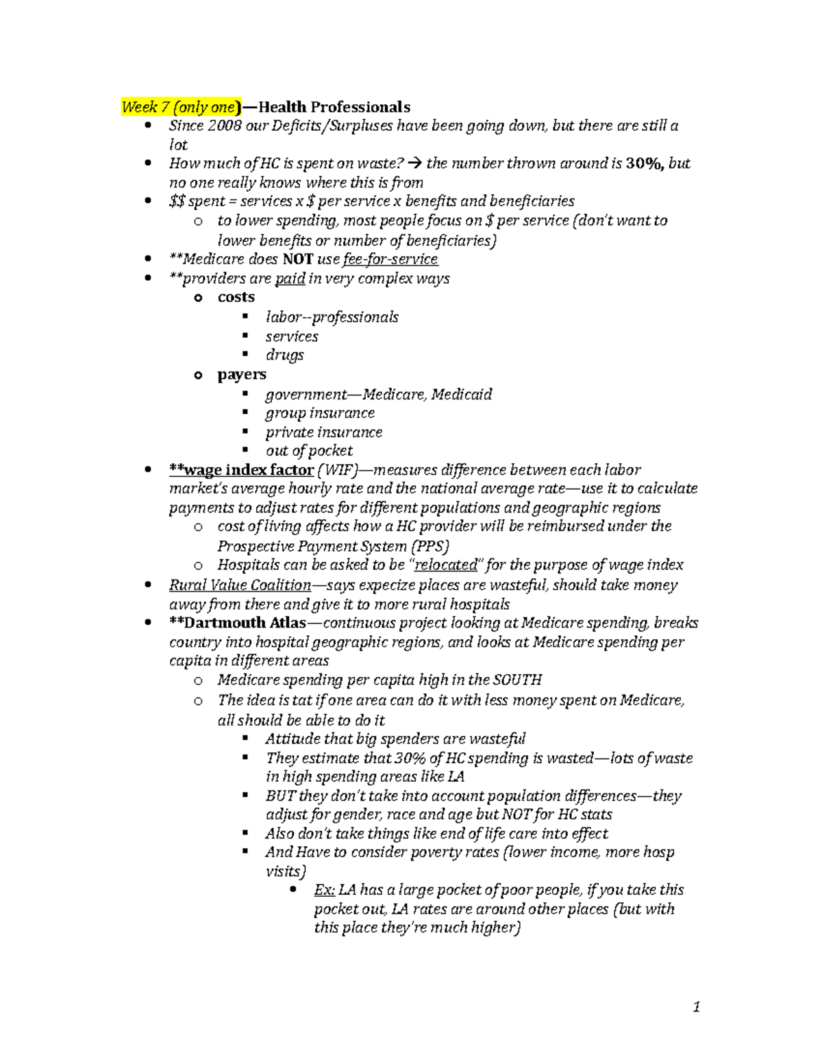 Final study guide - Summary Fundamentals of Health Policy & Management ...