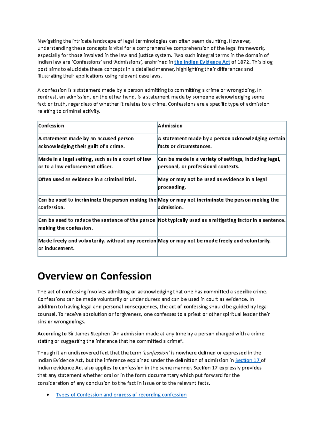 Between Confession and Admission - Navigating the intricate landscape ...