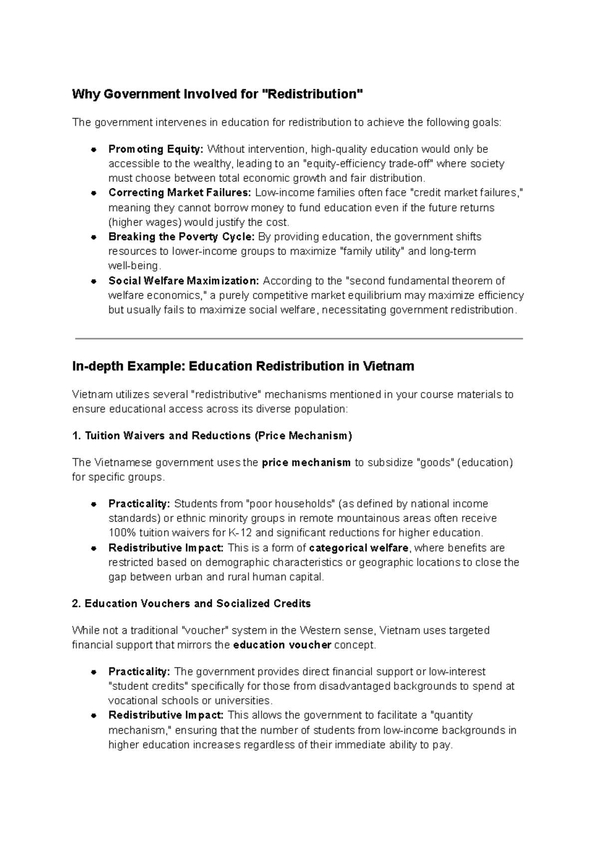 Government Intervention in Education for Redistribution: A Case Study ...