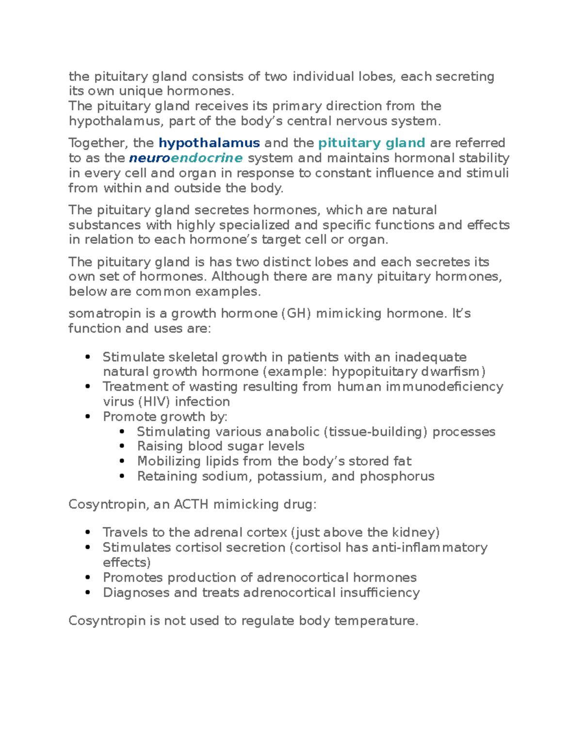 Thyroid Disorders and Pituitary Function: Insights and Treatments - Studocu
