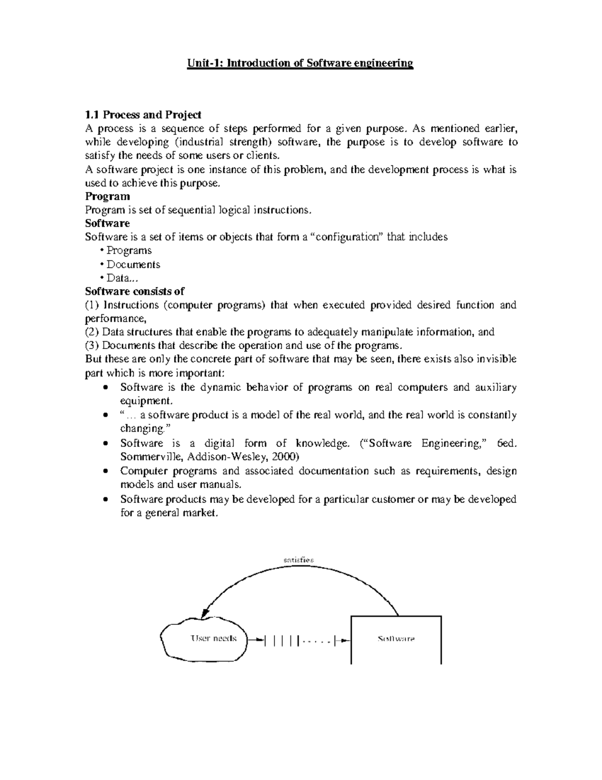 SE Notes UNIT-1 and 2 - n/a - Unit-1: Introduction of Software ...
