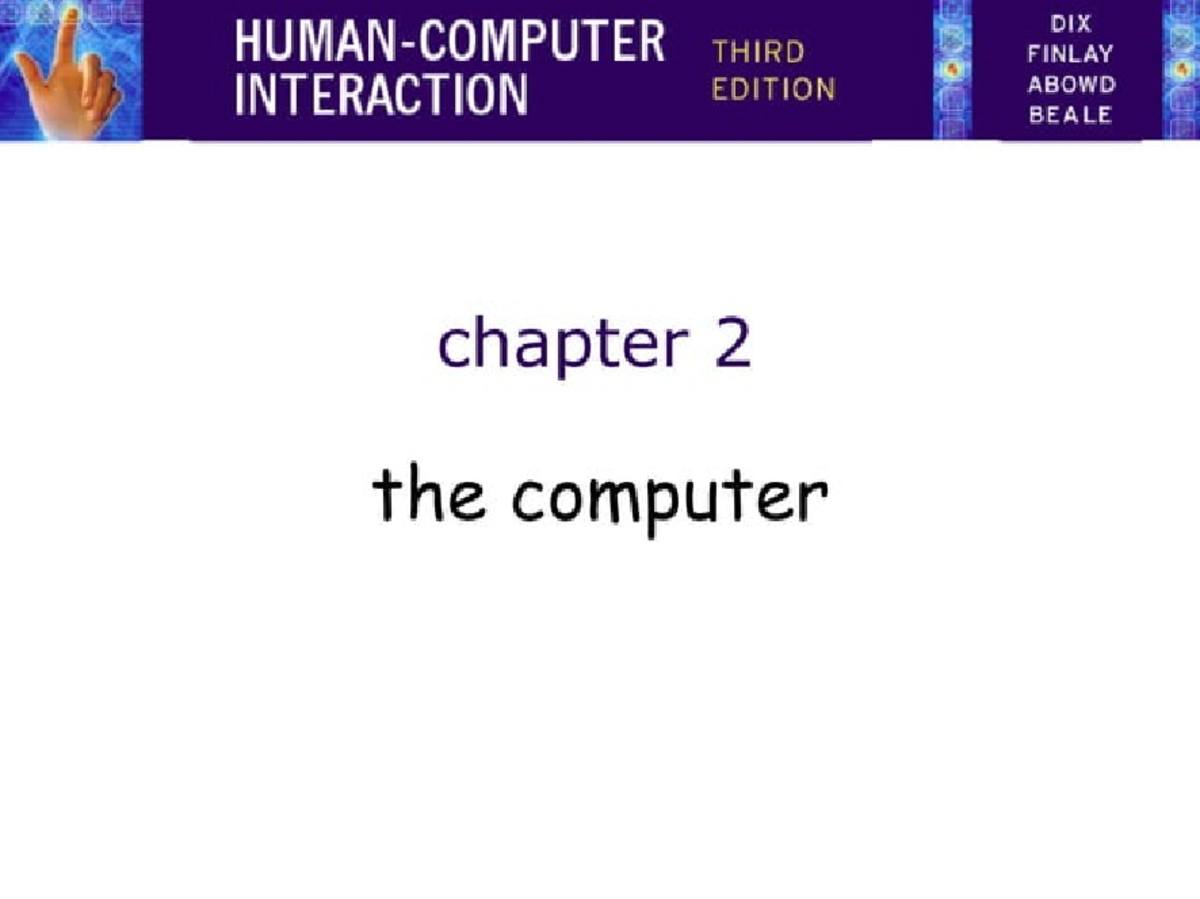 Hci-chapter-2 - Summary Human-Computer Interaction - Human computer ...
