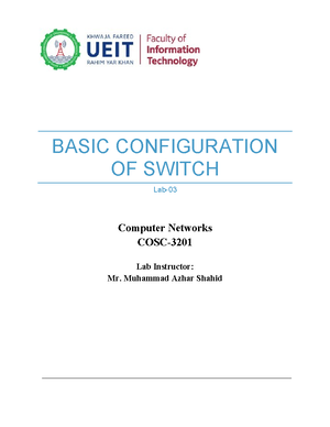 LAB No. 5: VLAN Trunking Configuration in Computer Networks ...