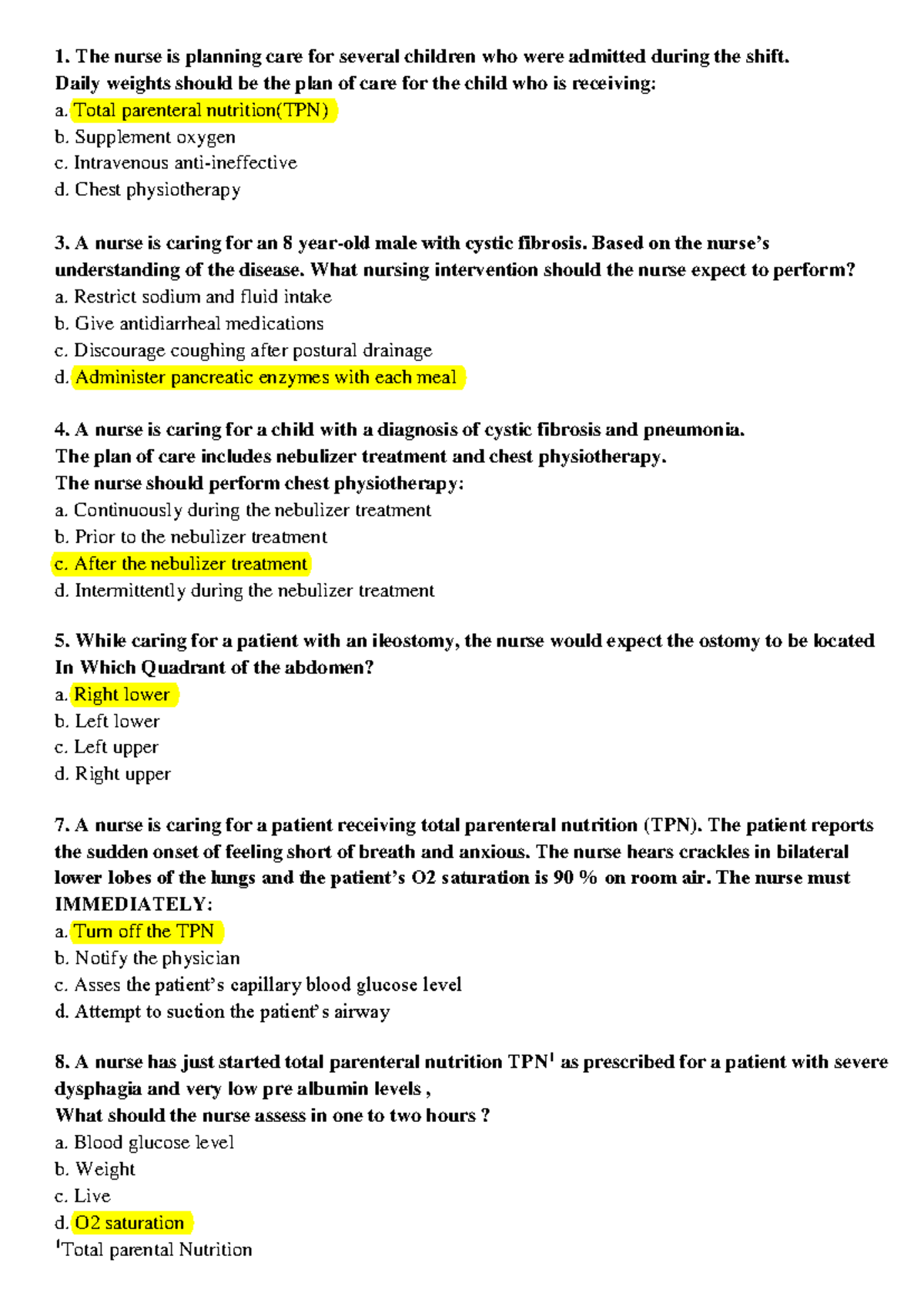 Prometric 1 to 845 - Nursing notes - The nurse is planning care for ...
