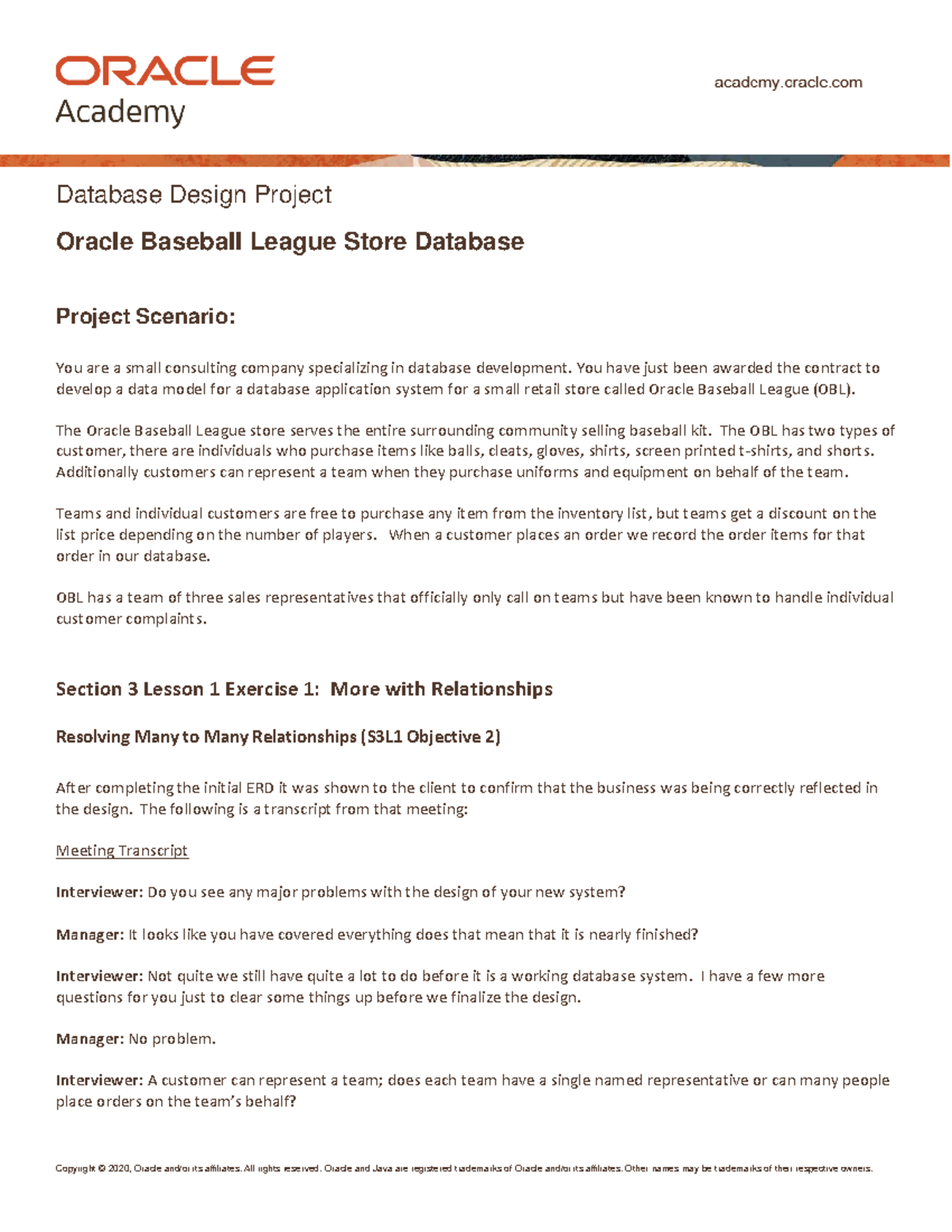 Database Design Project: OBL Store ERD & Relationships (S3L1) - Studocu