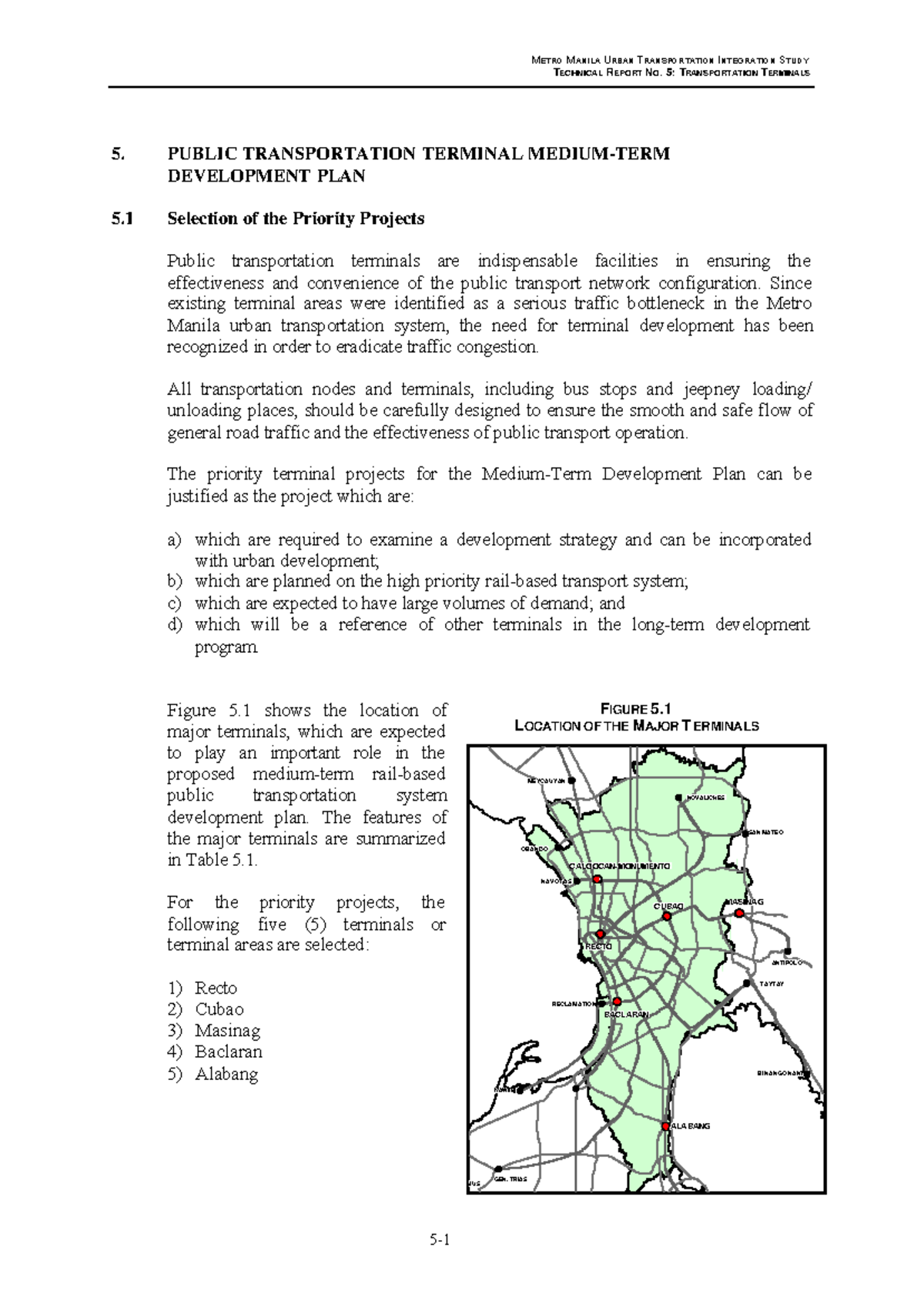 Public Transportation Terminal Development Plan (Medium-Term) - Studocu