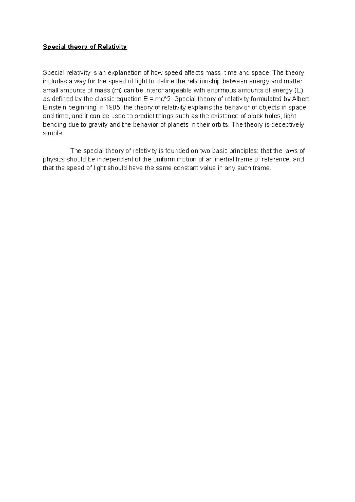 Special Theory of Relativity: Key Concepts & Implications Explained ...