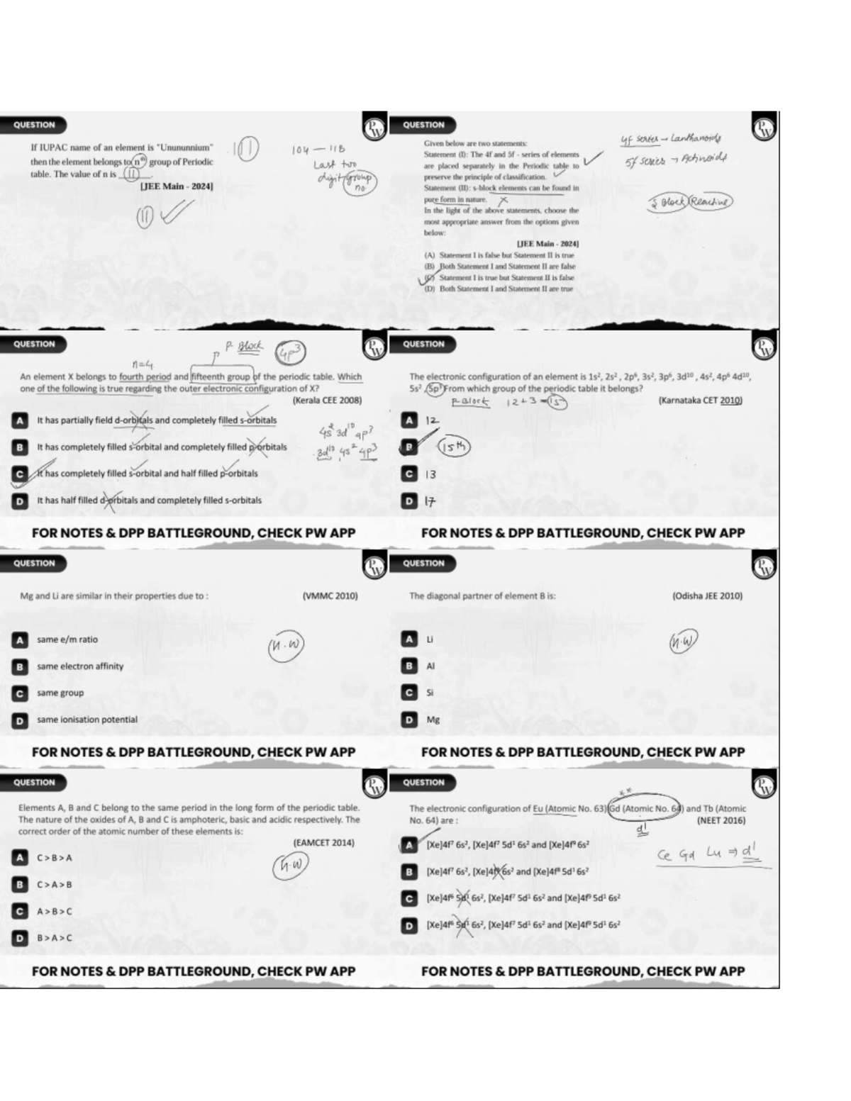 Periodic Classification Of Elements Notes