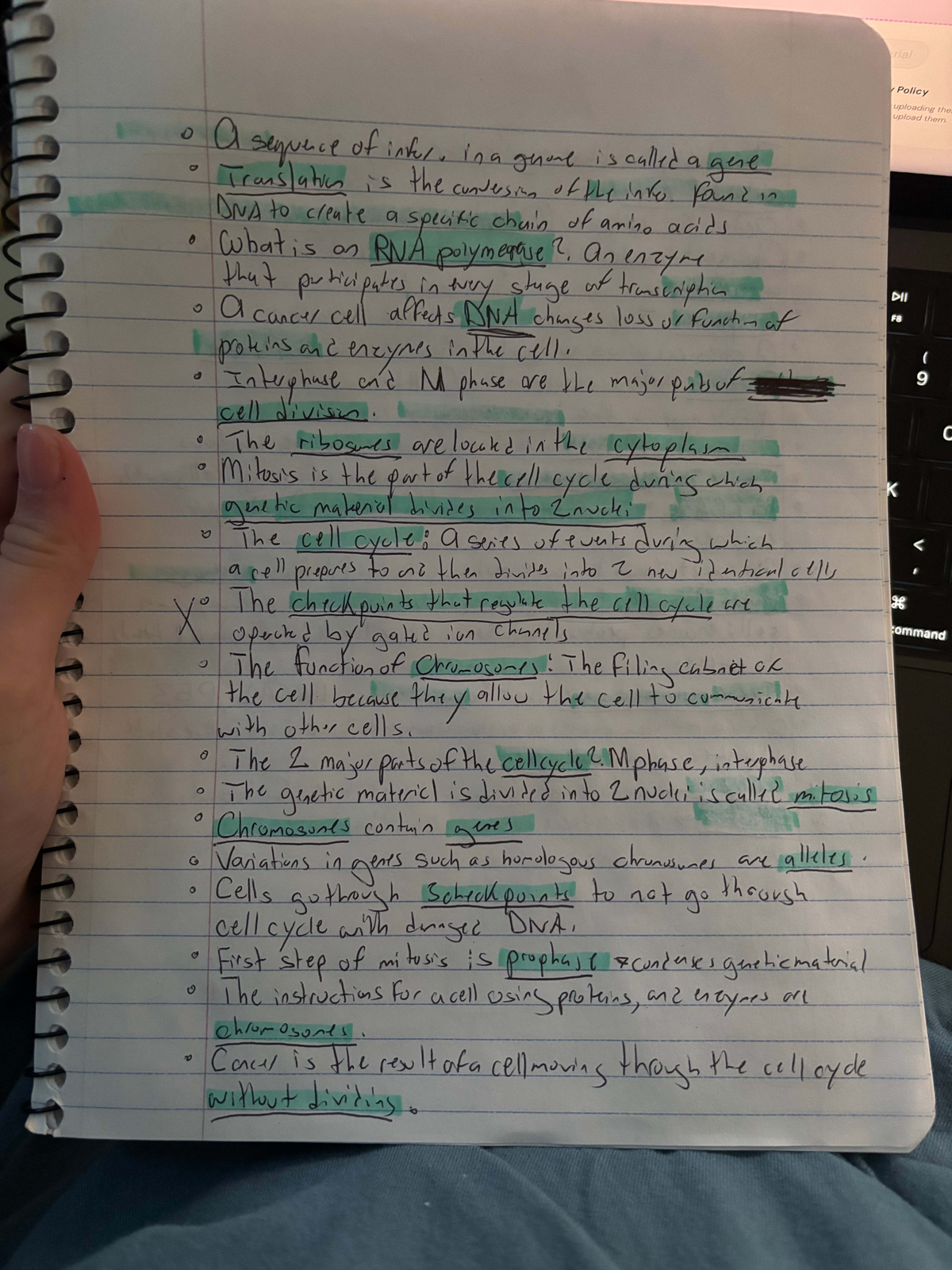 BIOL 101: Cell Cycle and Mitosis Overview Notes - Studocu