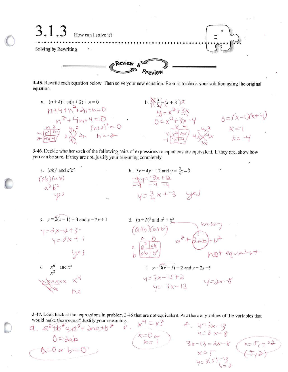 3 - Lecture notes from Chad Vidden - 3.1 ? How can I solve it? Solving ...