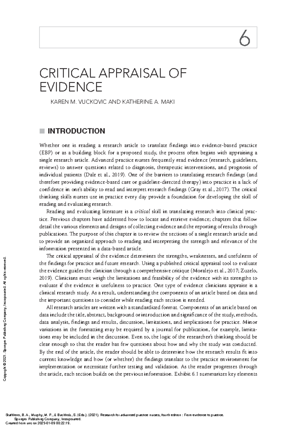 Critical Appraisal of Evidence for Advanced Practice Nursing - APN 2021 ...