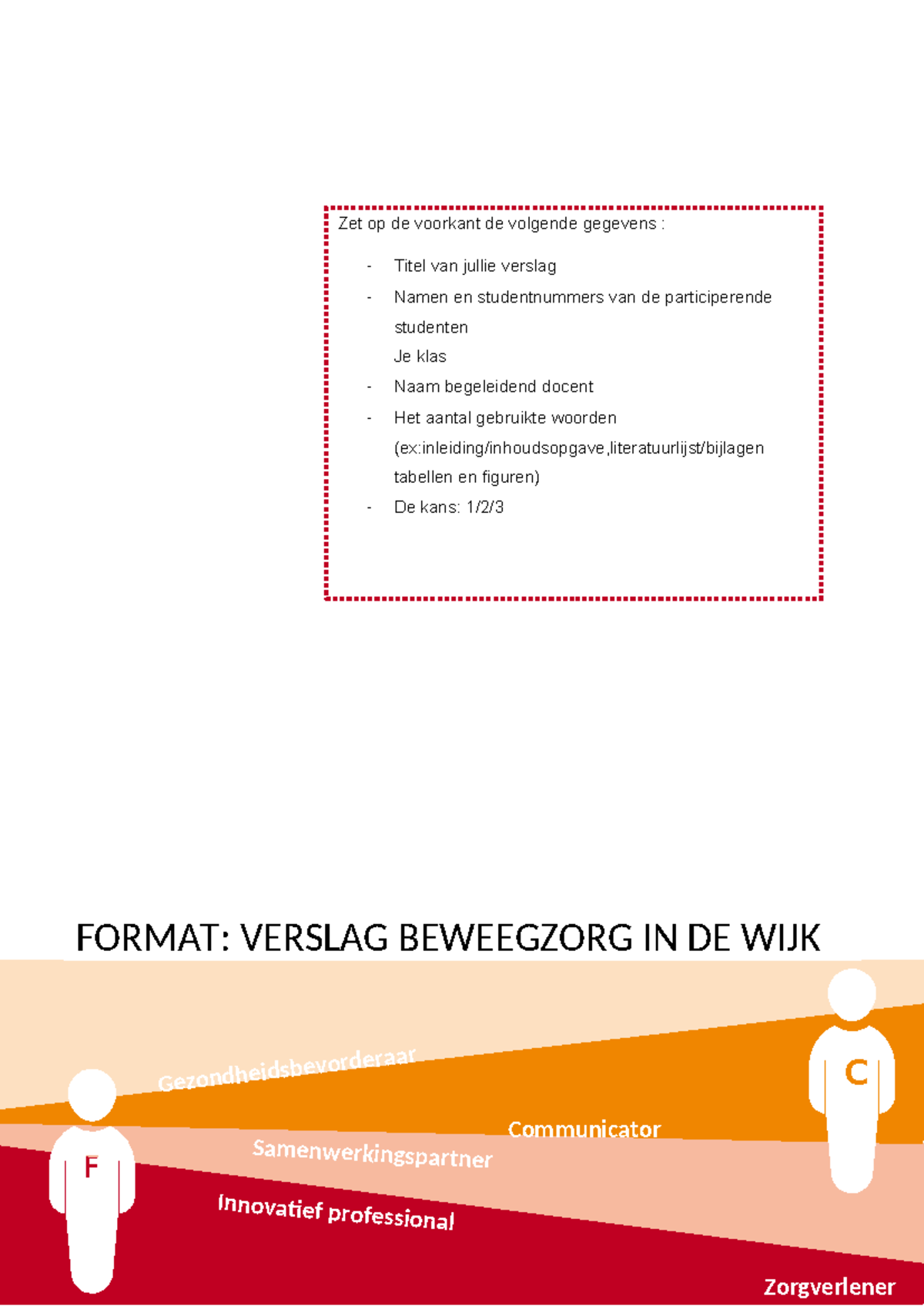 Projectformat Verslag Beweegzorg in de Wijk: Structuur en Inhoud ...